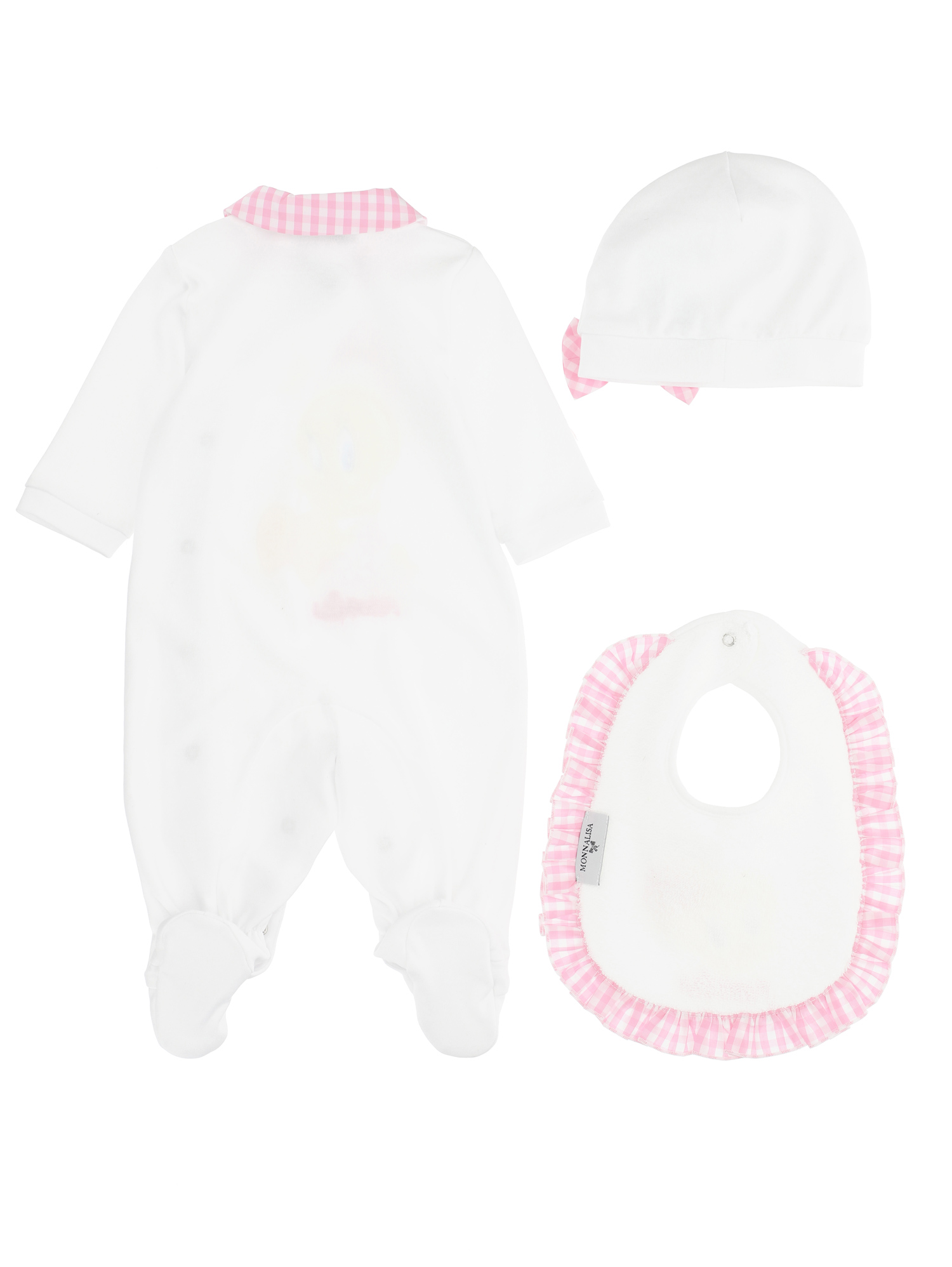 Monnalisa Clothing Outfit Sets Sets Tweety playsuit bib hat newborn set 