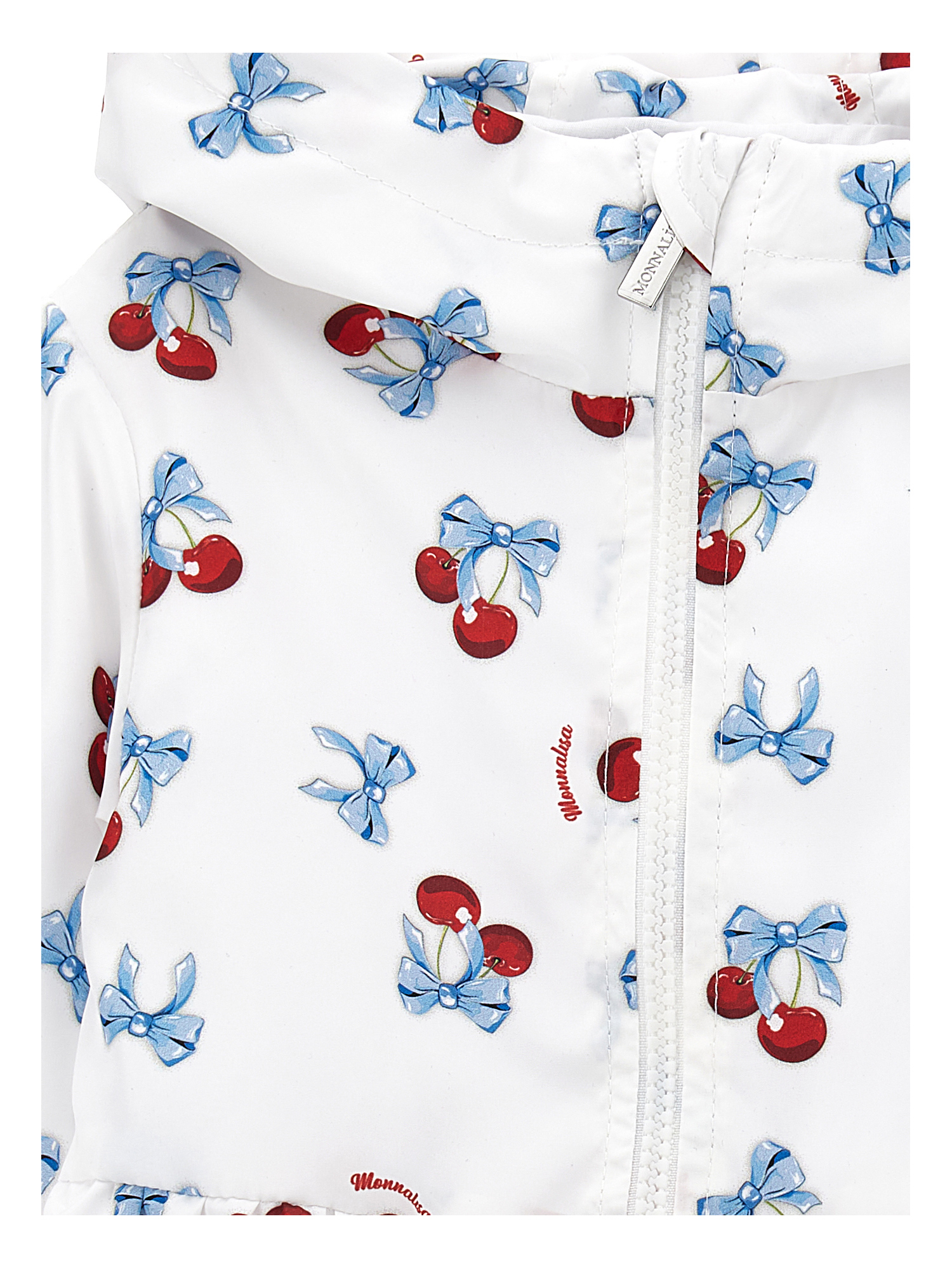 Monnalisa Star Print Windproof Jacket In White