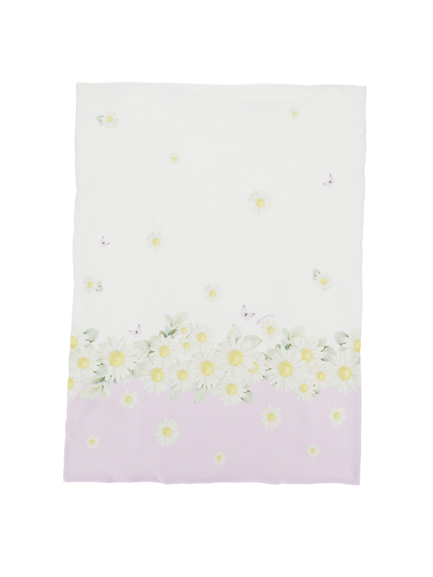 Shop Monnalisa Two-tone Daisy Print Blanket In White