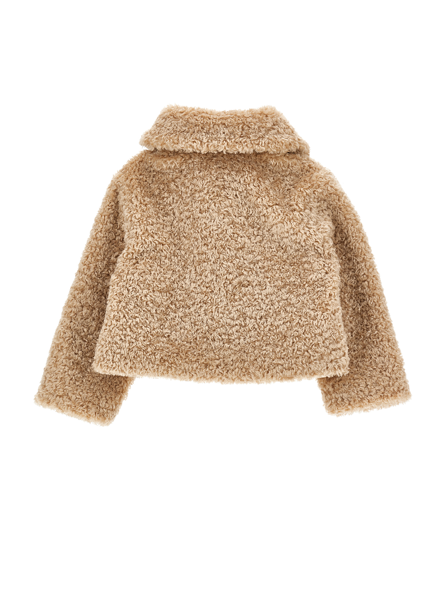 Monnalisa Teddy Jacket In Gold