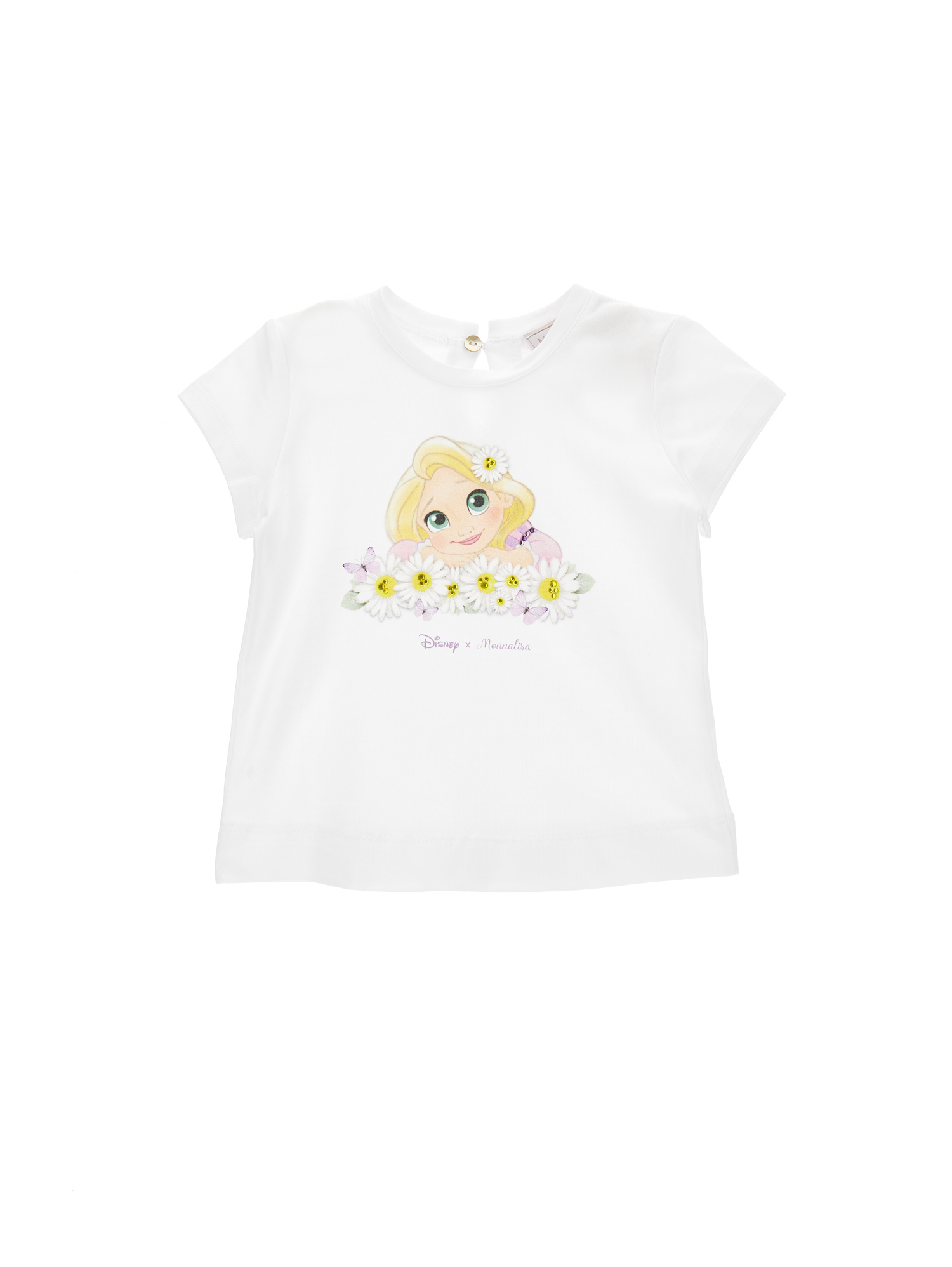Monnalisa Babies'   Rapunzel Jersey Maxi T-shirt In White