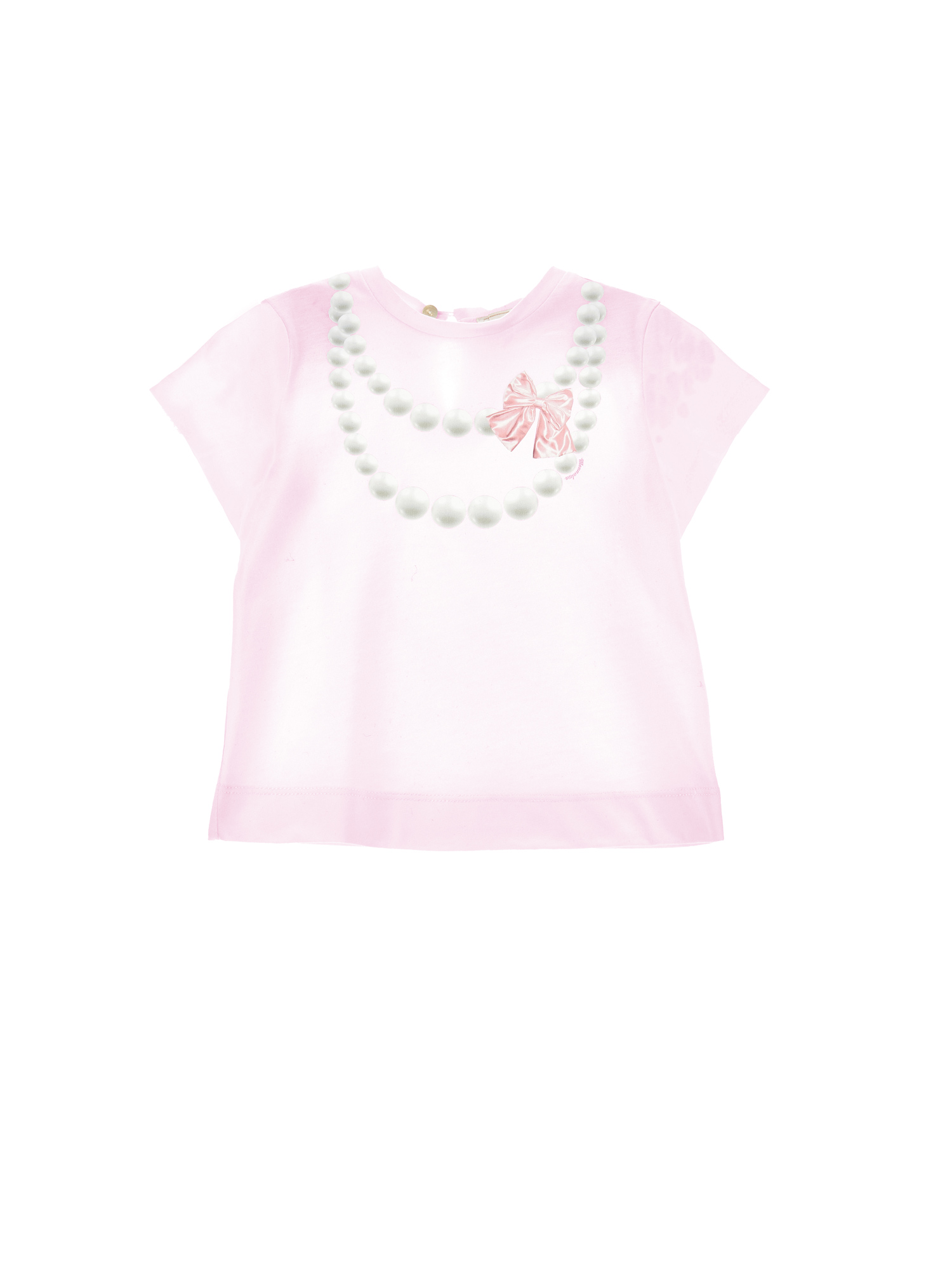 Monnalisa T shirt jersey stampa collana