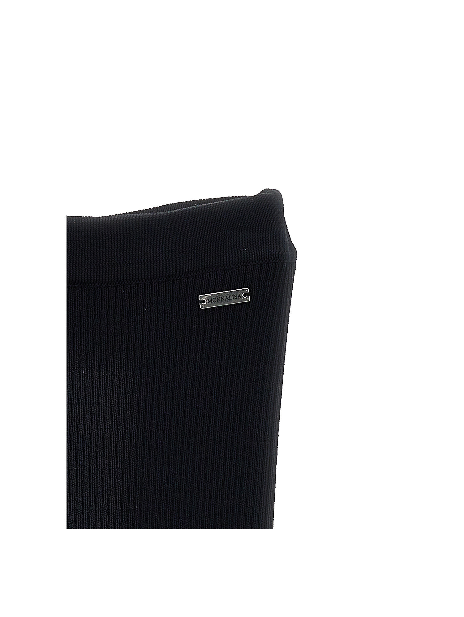 Monnalisa Long Knit Skirt In Black
