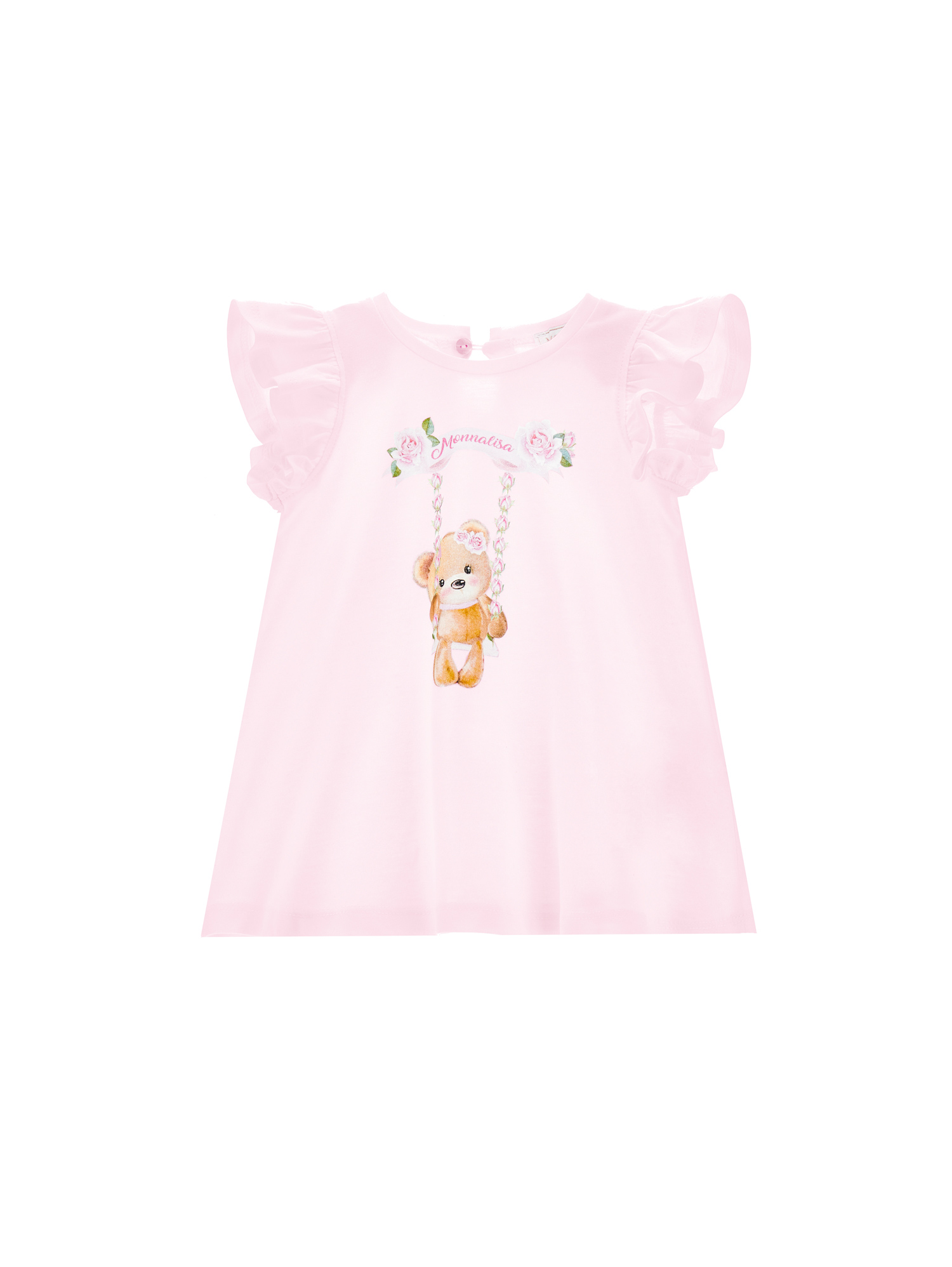 Monnalisa Kids'   Cap-sleeved Maxi T-shirt In Rosa Fairy Tale