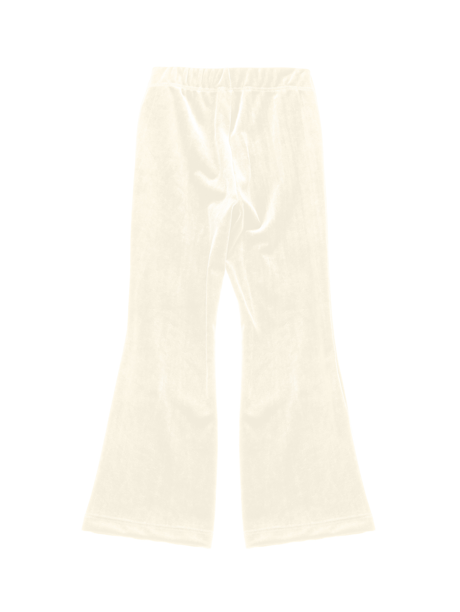 Monnalisa Warp-knit Chenille Trousers In Cream
