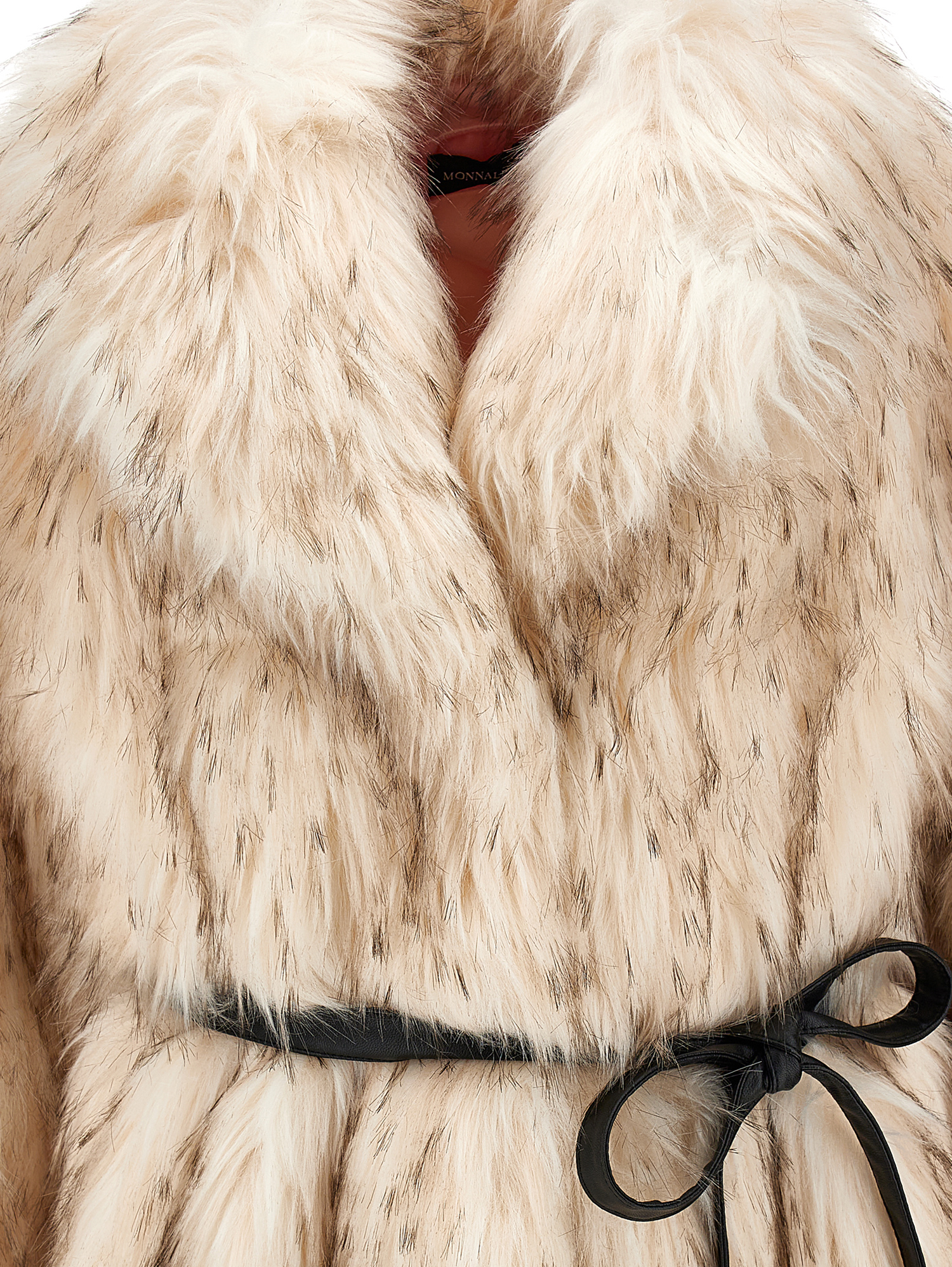 Monnalisa Plush Coat In Cream