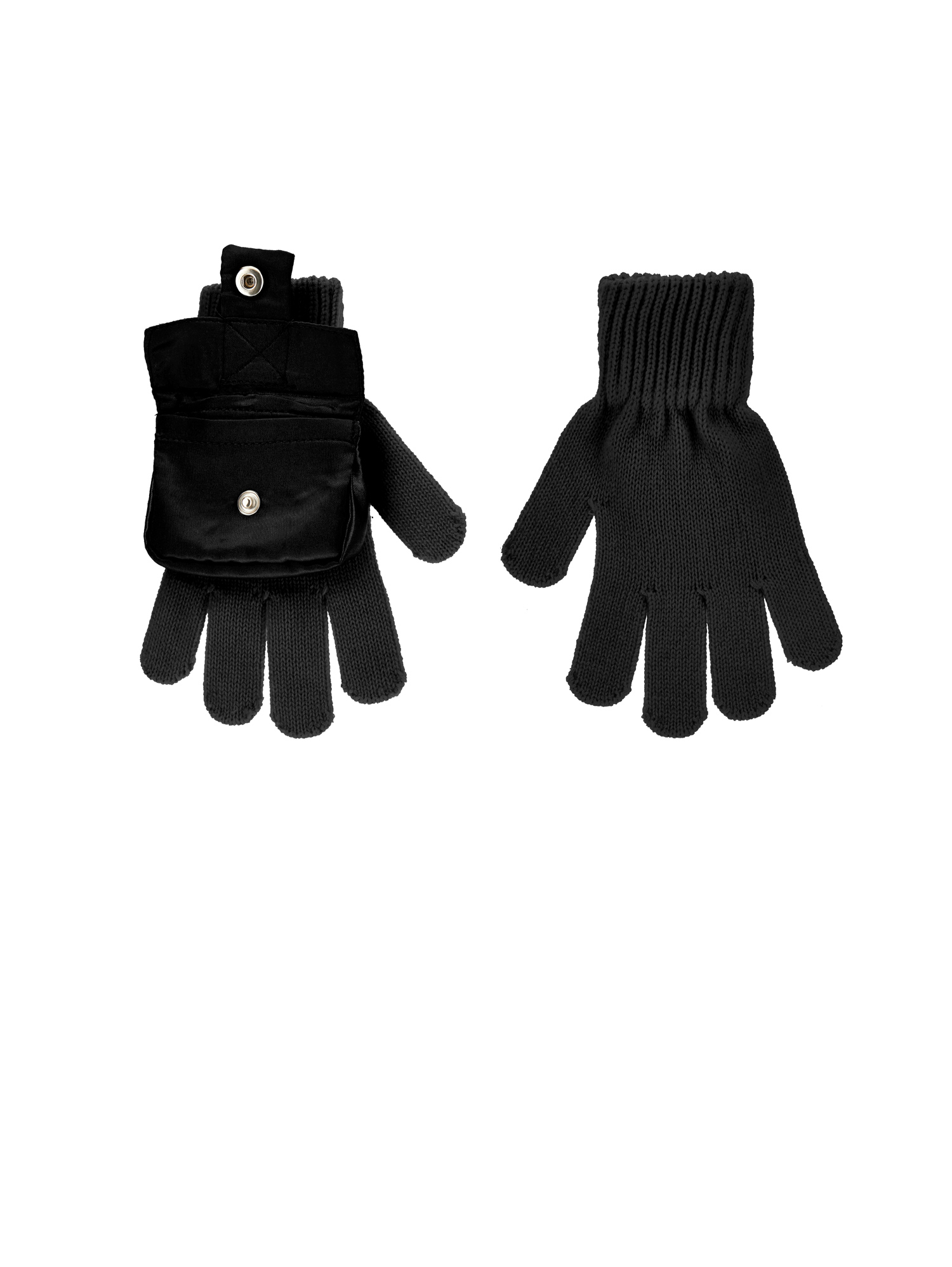 Shop Monnalisa Gloves With Satin Pocket In Black