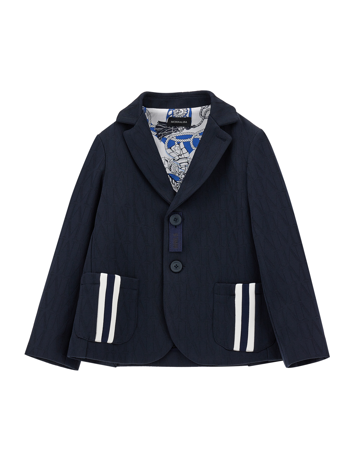 Monnalisa Kids'   Faded Canvas Blazer With Three Buttons In 5699