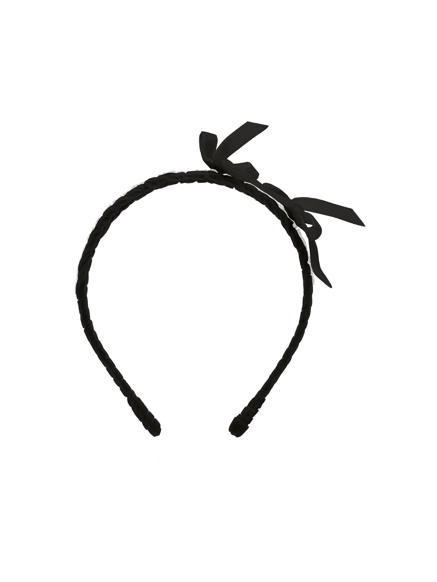 Monnalisa Kristall-stirnband Mit Knoten In Black