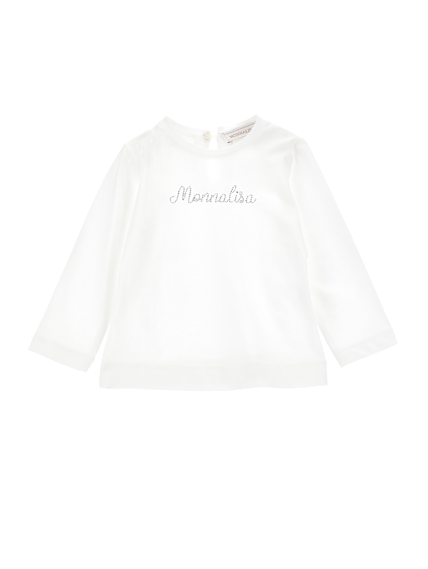 Monnalisa Babies'  Long-sleeved T-shirt In Cream
