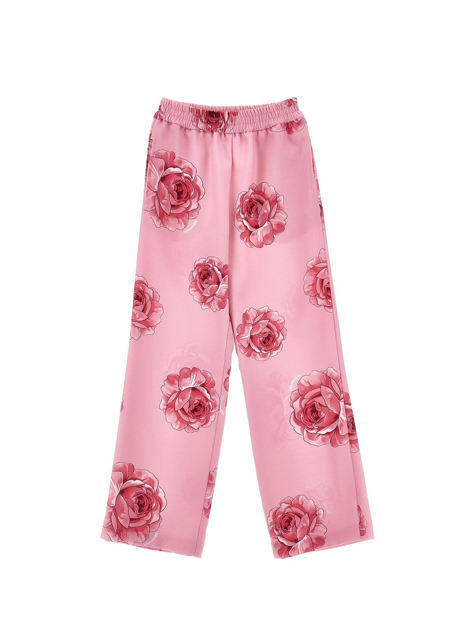 Monnalisa Soft Cady Rose Trousers In Rosa Fairy Tale