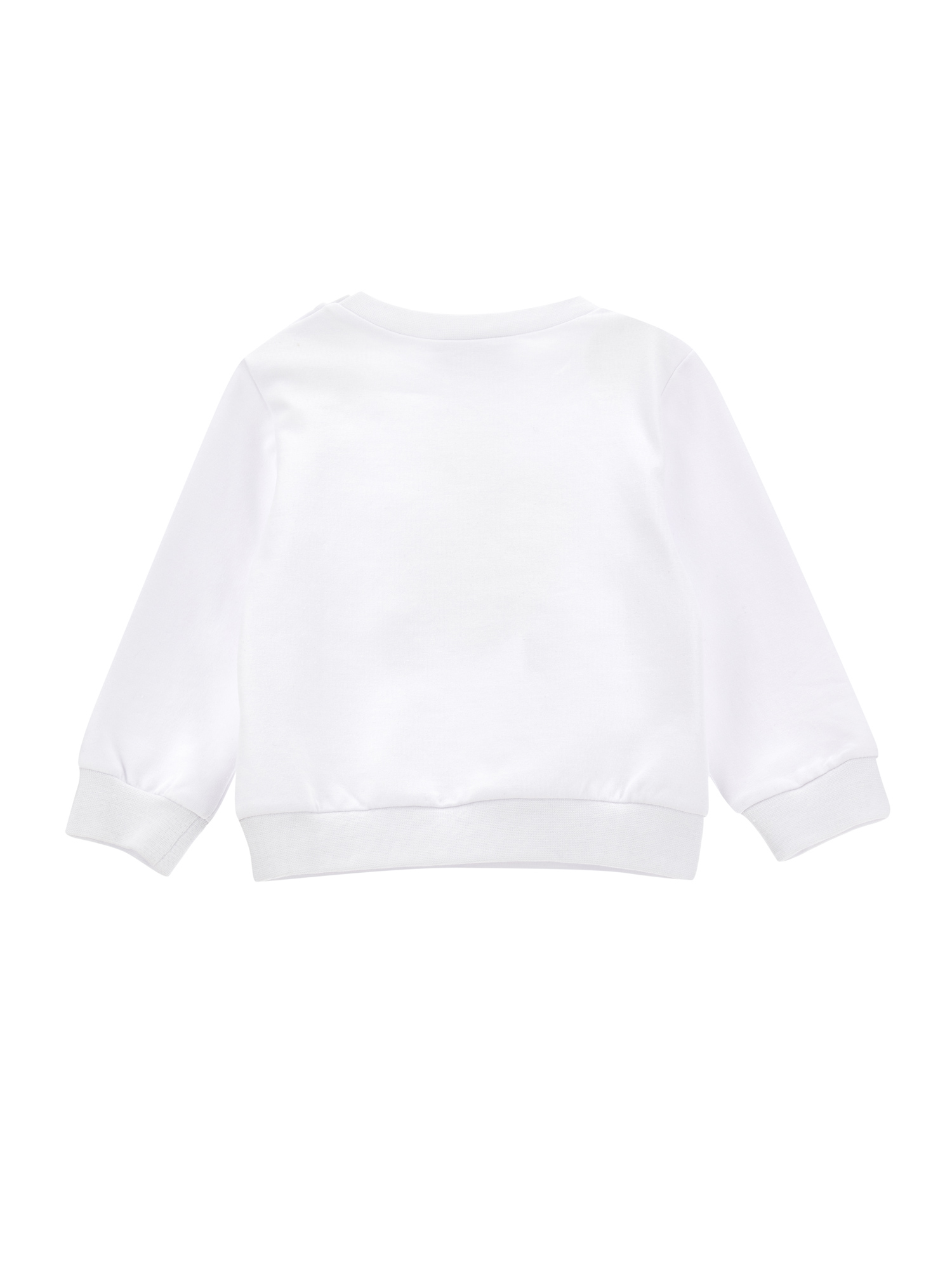 Monnalisa Safari Print Cotton Sweatshirt In White