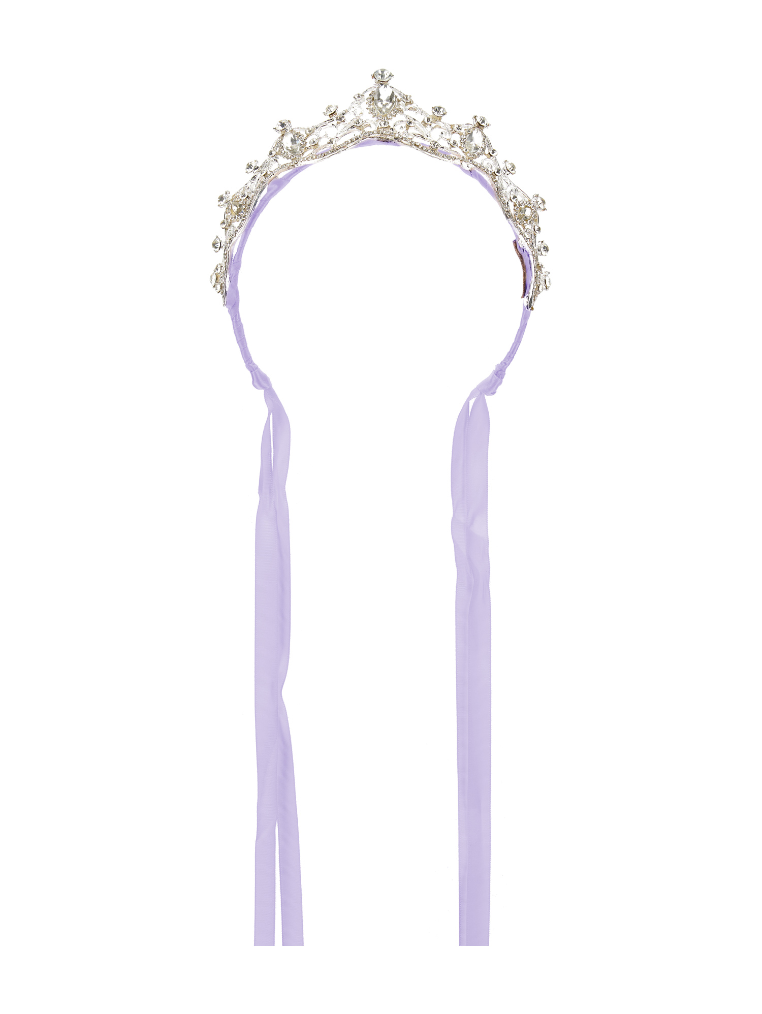 Monnalisa Tiara In Rhinestones And Bezels In Wisteria