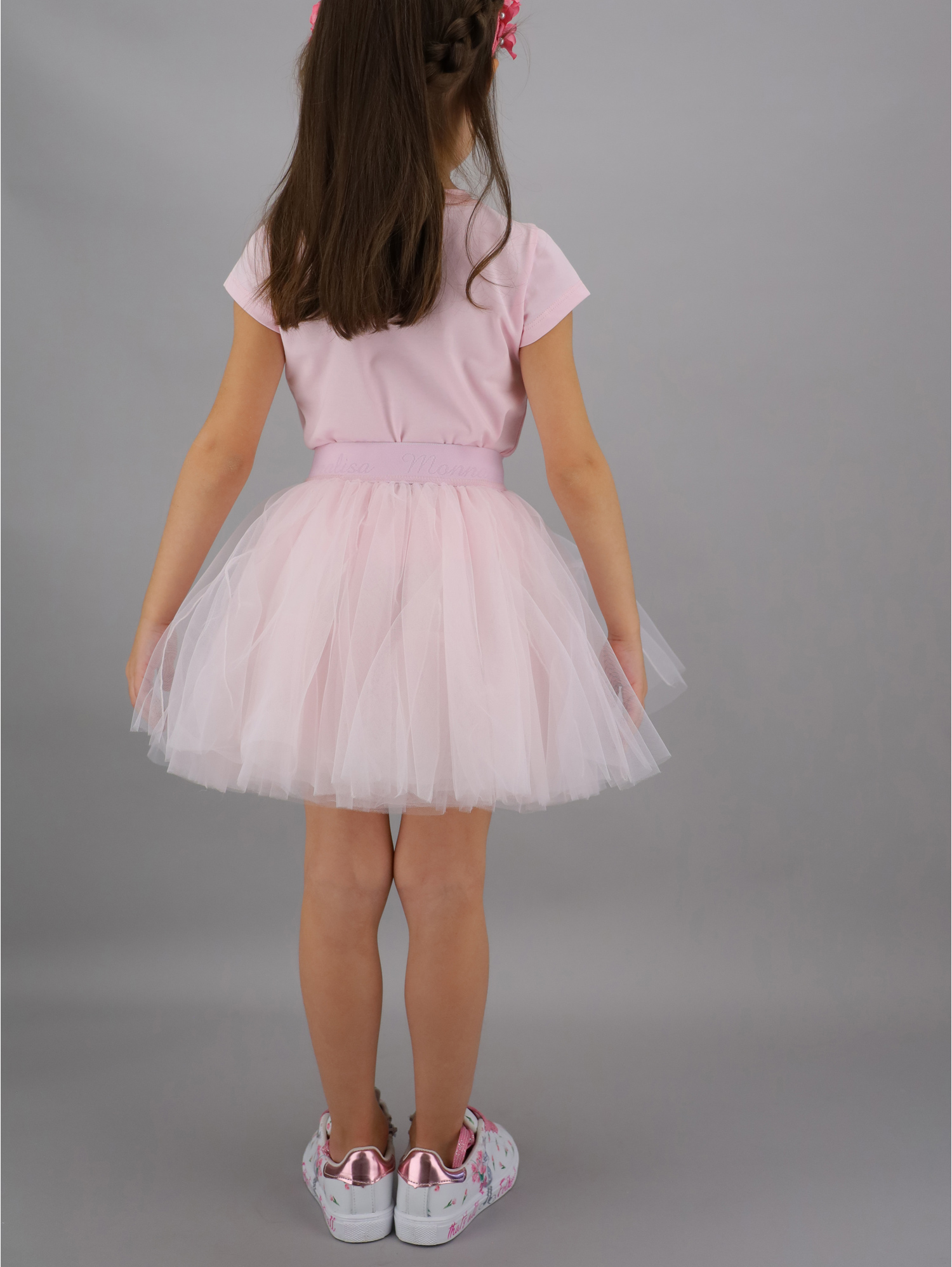 monnalisa red tulle skirt