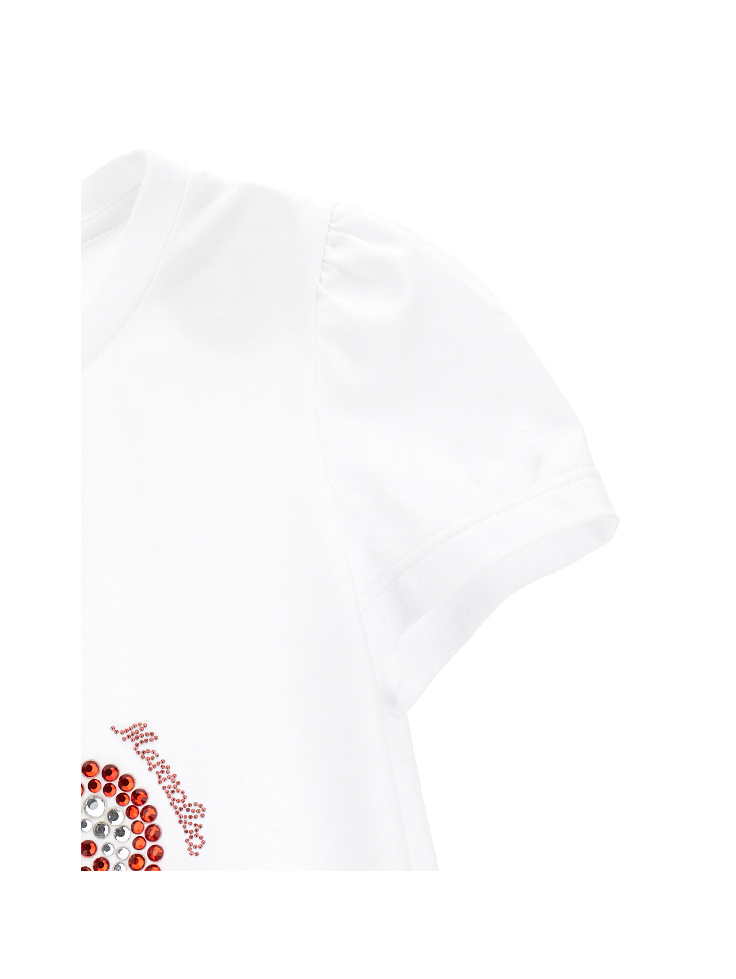 Shop Monnalisa Cotton Dress With Embroidered Cherries In White + Rosa Fairytale