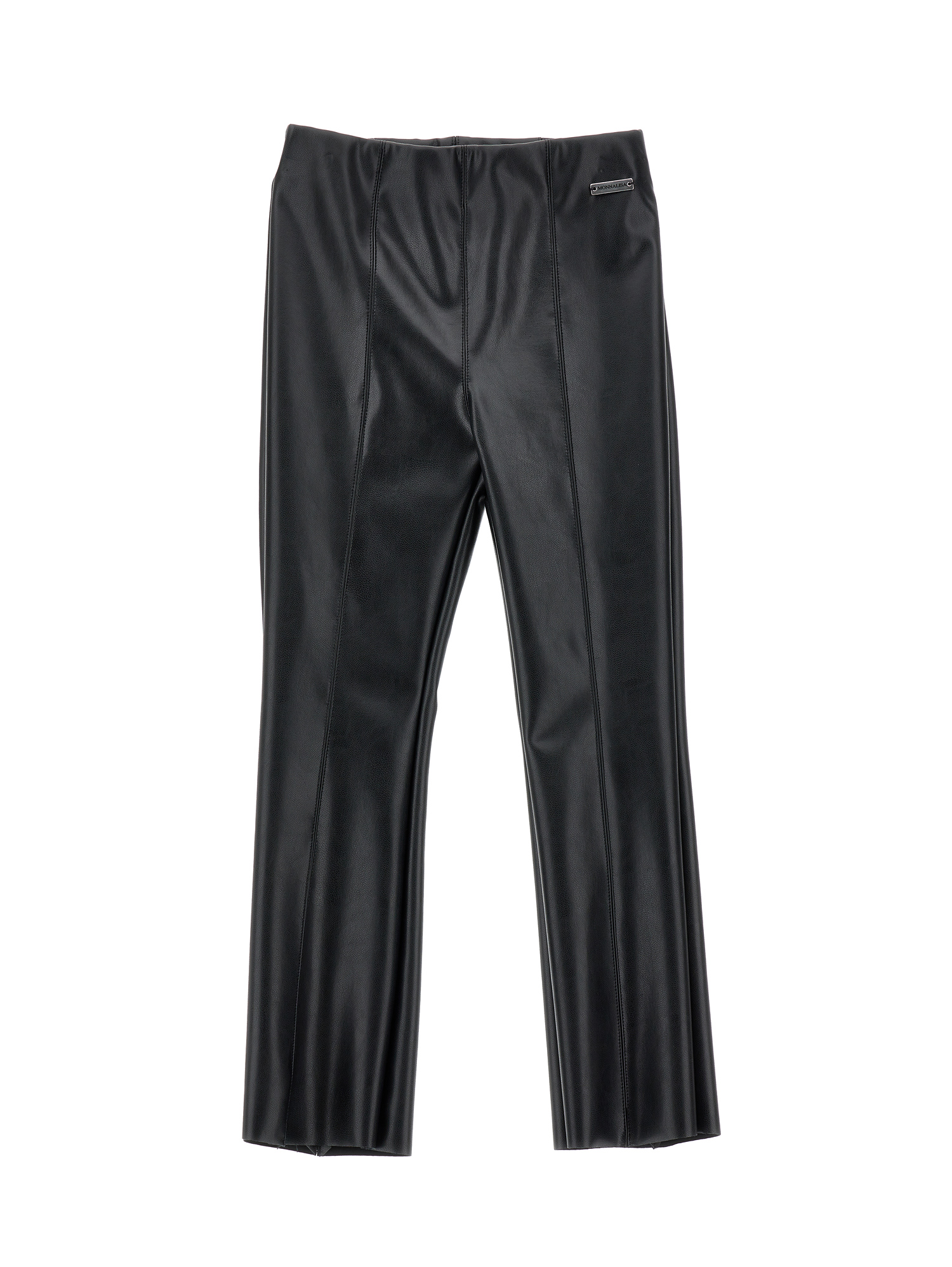 Monnalisa Super-stretch Coated Trousers In Black