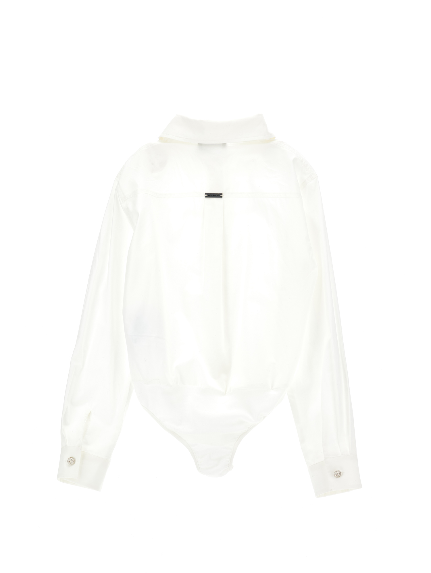 Monnalisa Body Shirt With Tie In White