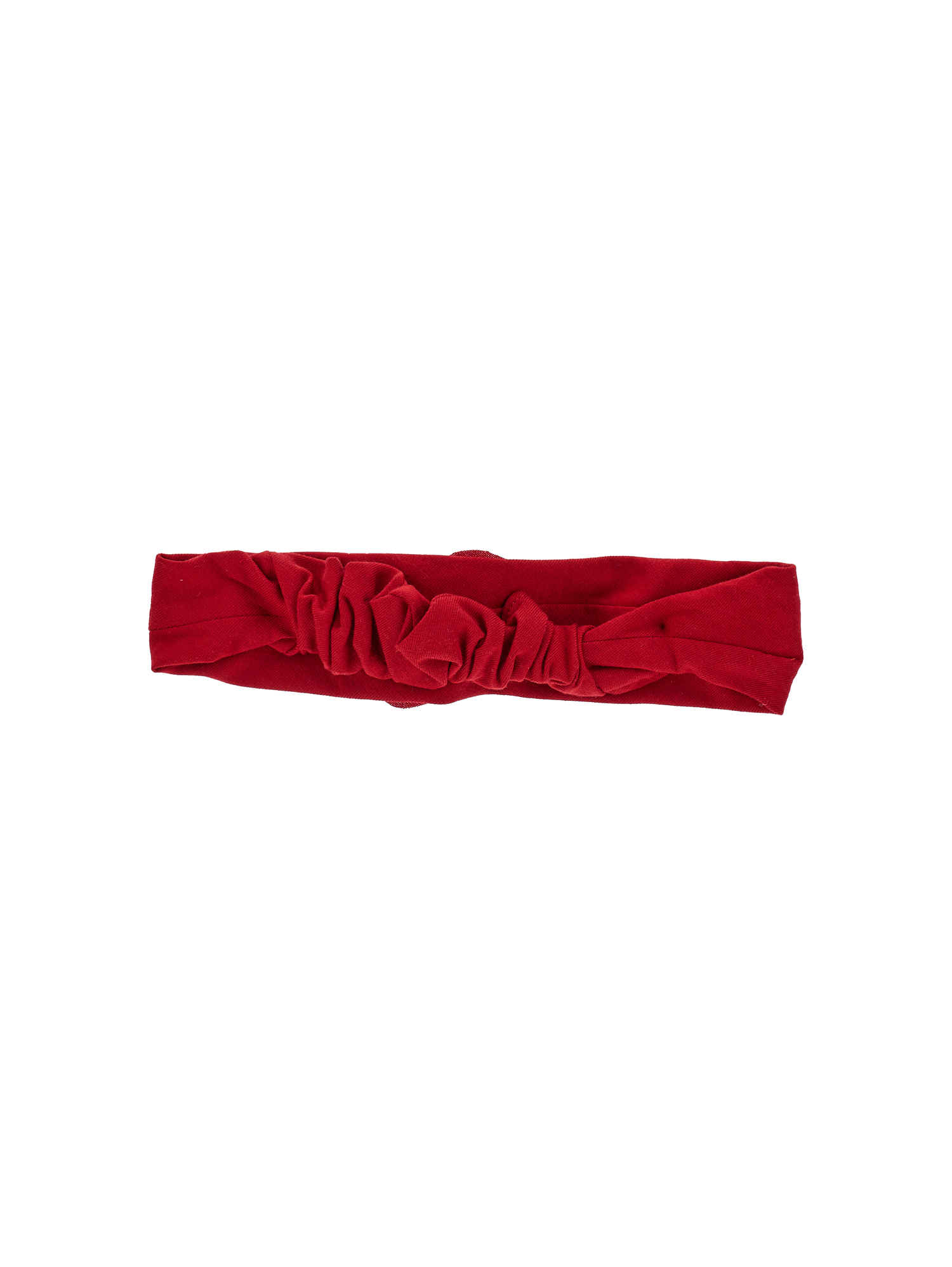 Monnalisa Velvet Band With Rose In Red