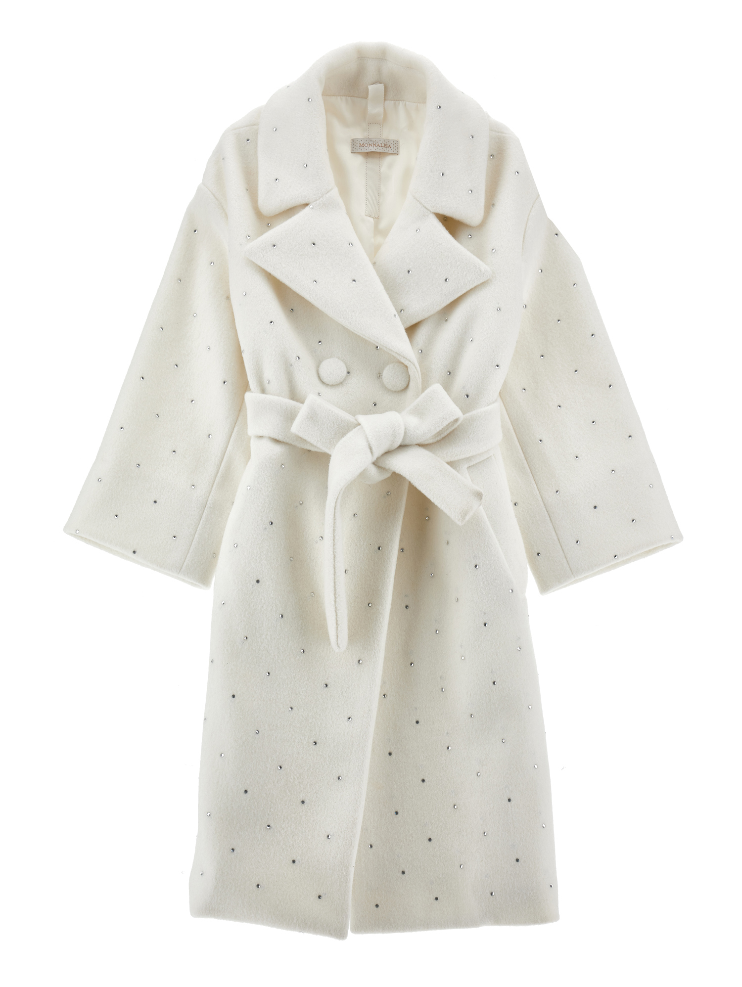 Monnalisa Cappotto panno con strass