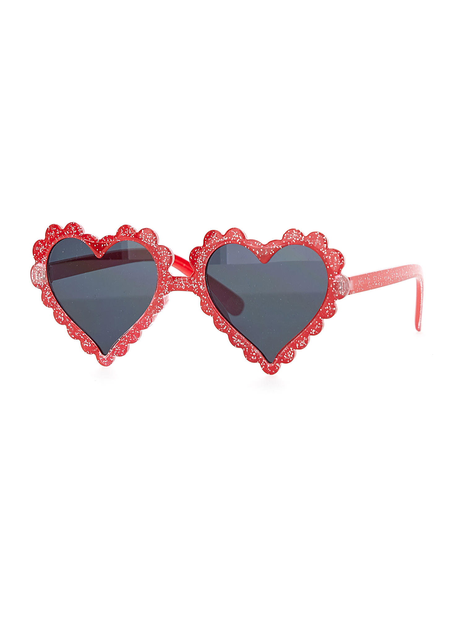 Monnalisa Kids'   Heart Sunglasses In Red