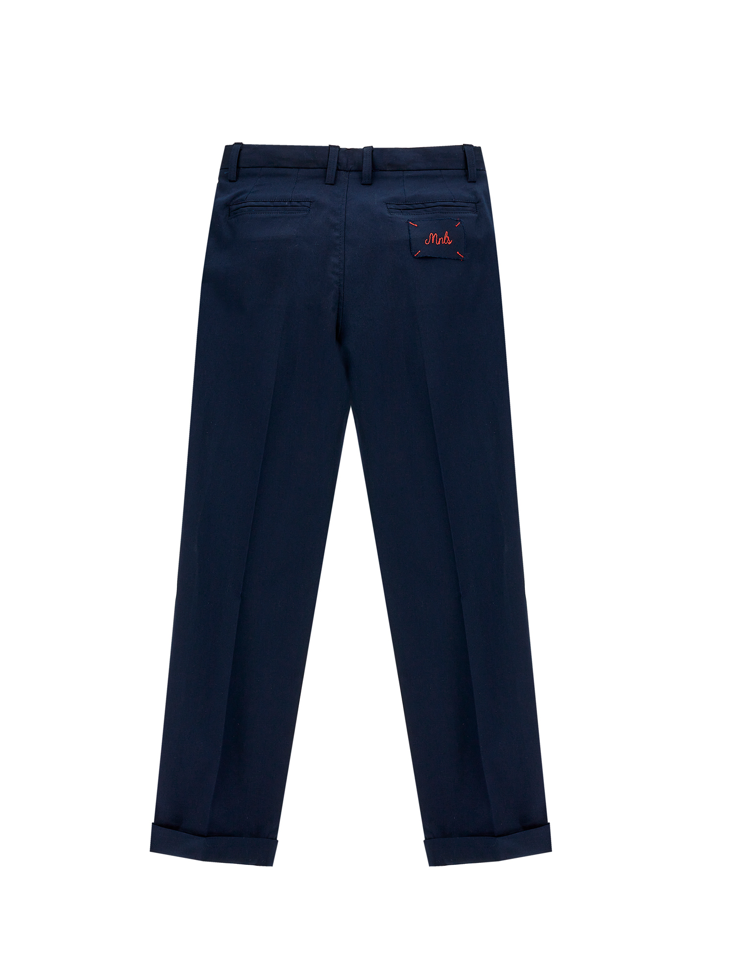 Shop Monnalisa Classic Gabardine Trousers In Dark Blue