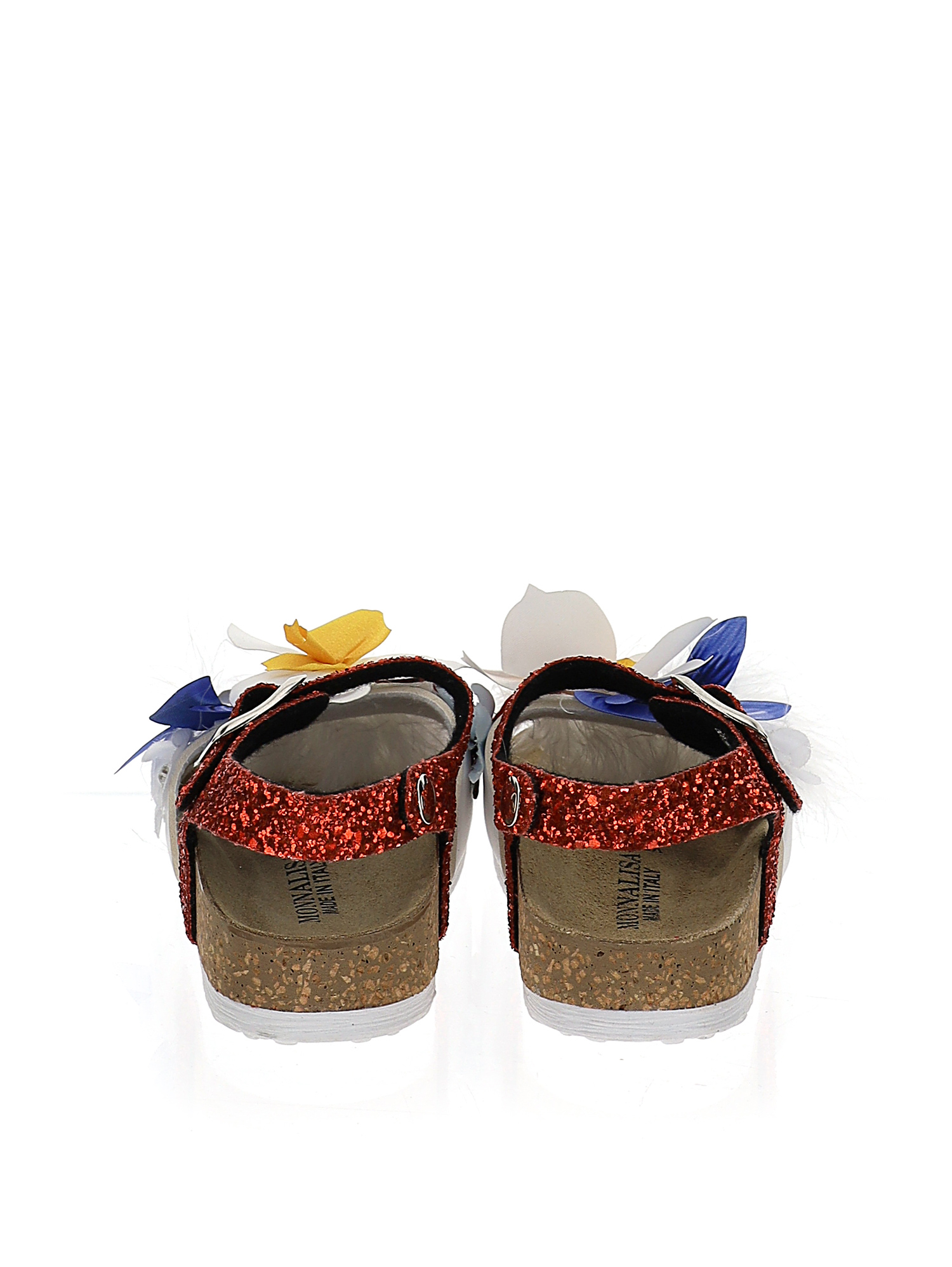 MONNALISA MONNALISA  FEATHERS AND LILIES SANDALS 