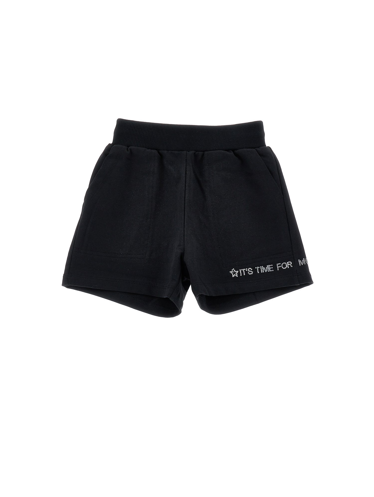 Monnalisa Fleece Shorts In Black