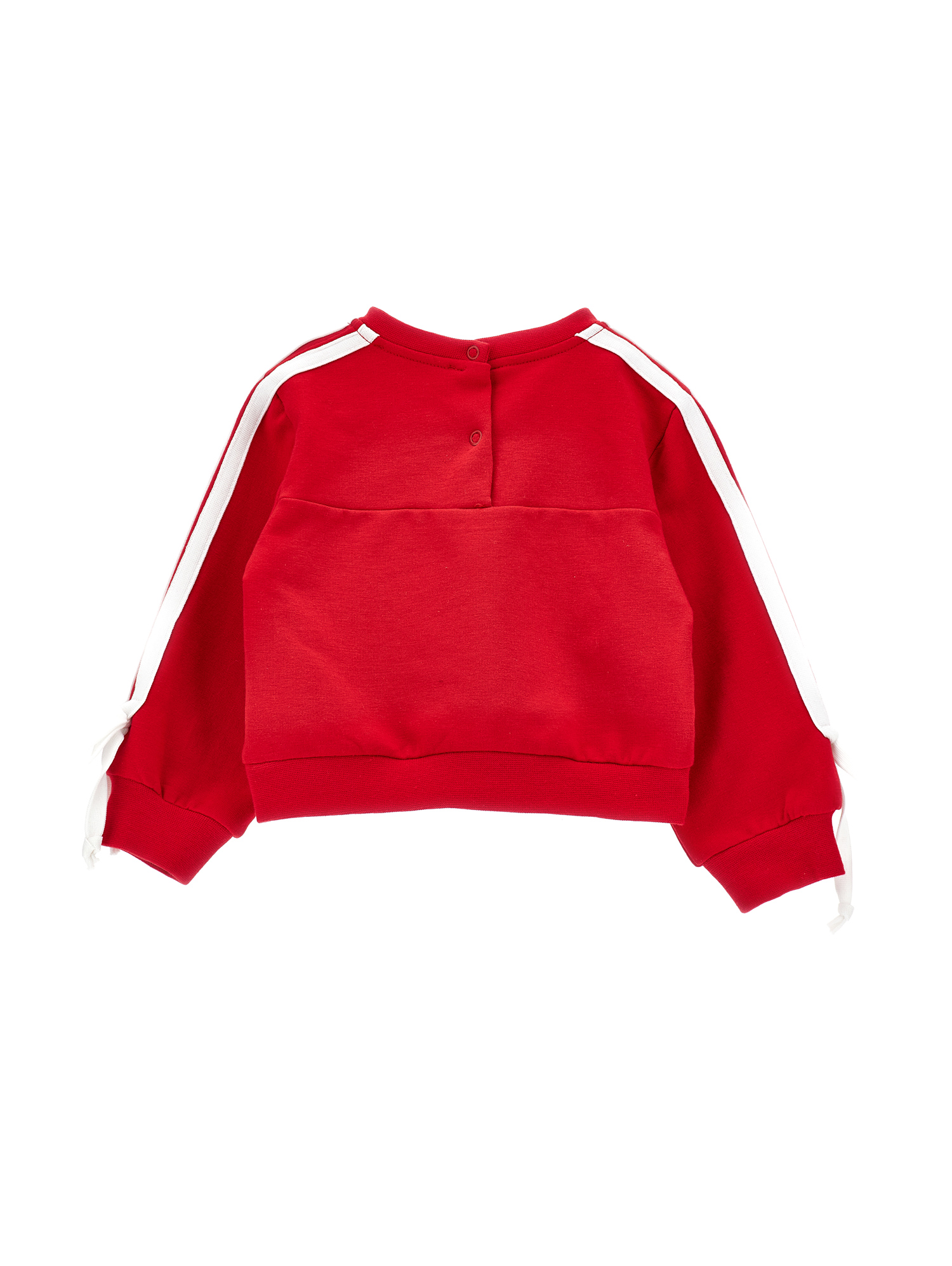 Monnalisa Minnie Rhinestone And Bow Sweatshirt In Red