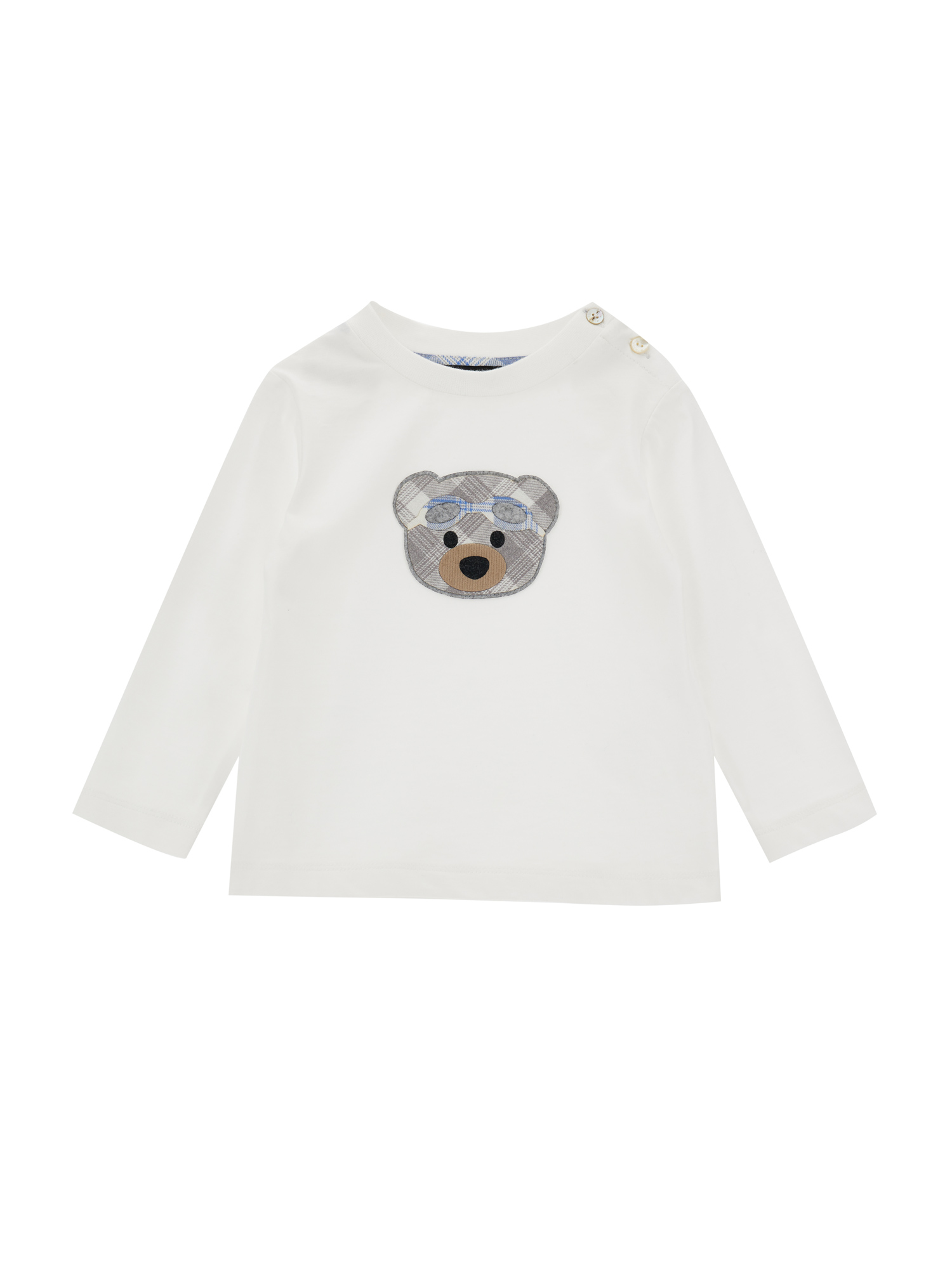 Monnalisa T-shirt jersey con orsetto check