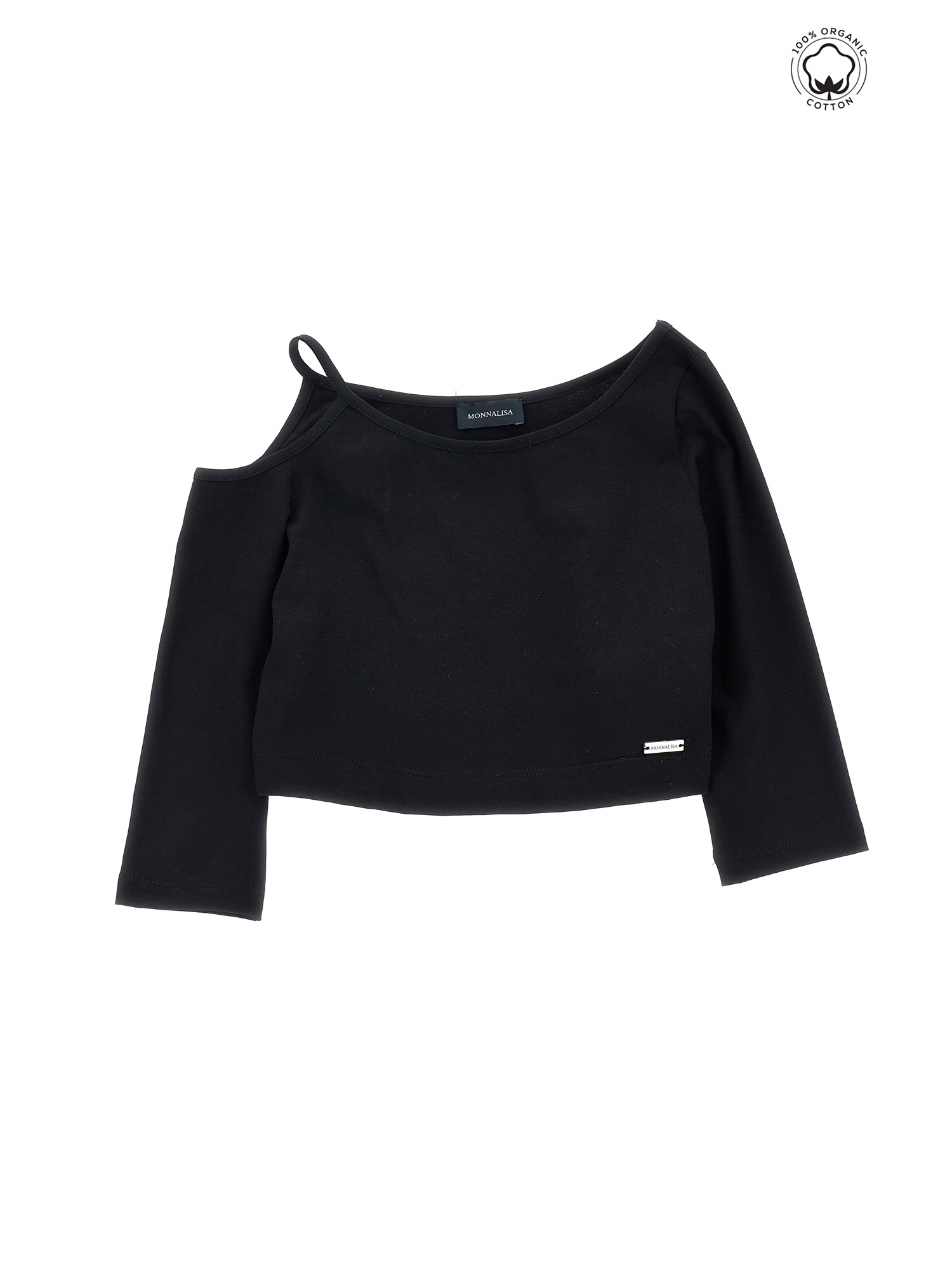 Shop Monnalisa Organic Cotton T-shirt In Black