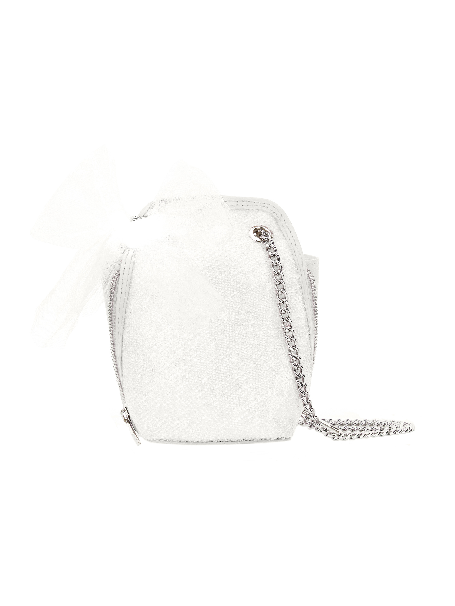 Monnalisa Sequinned Bag In Cream