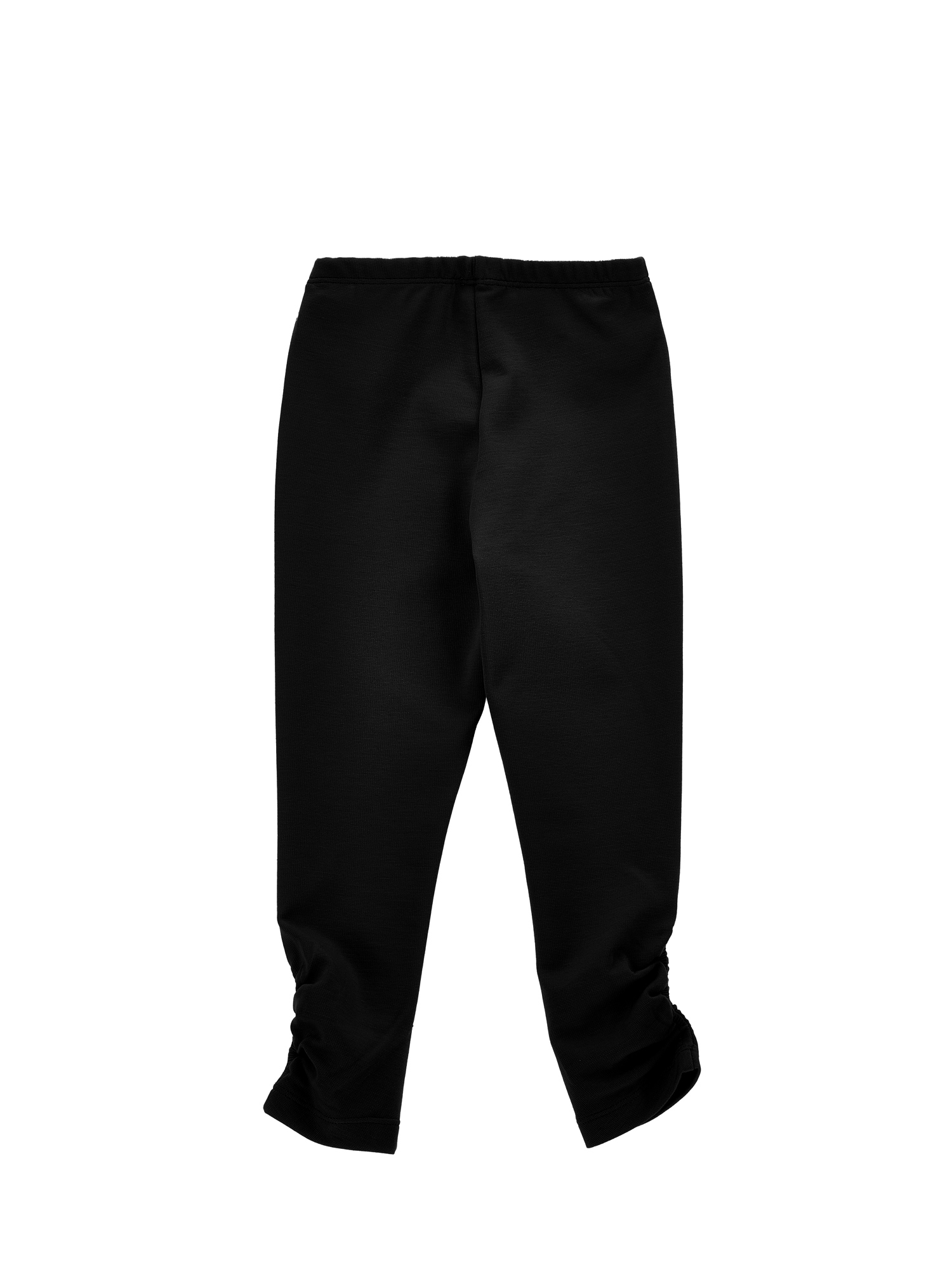 Monnalisa Ruched Milano Stitch Leggings In Black