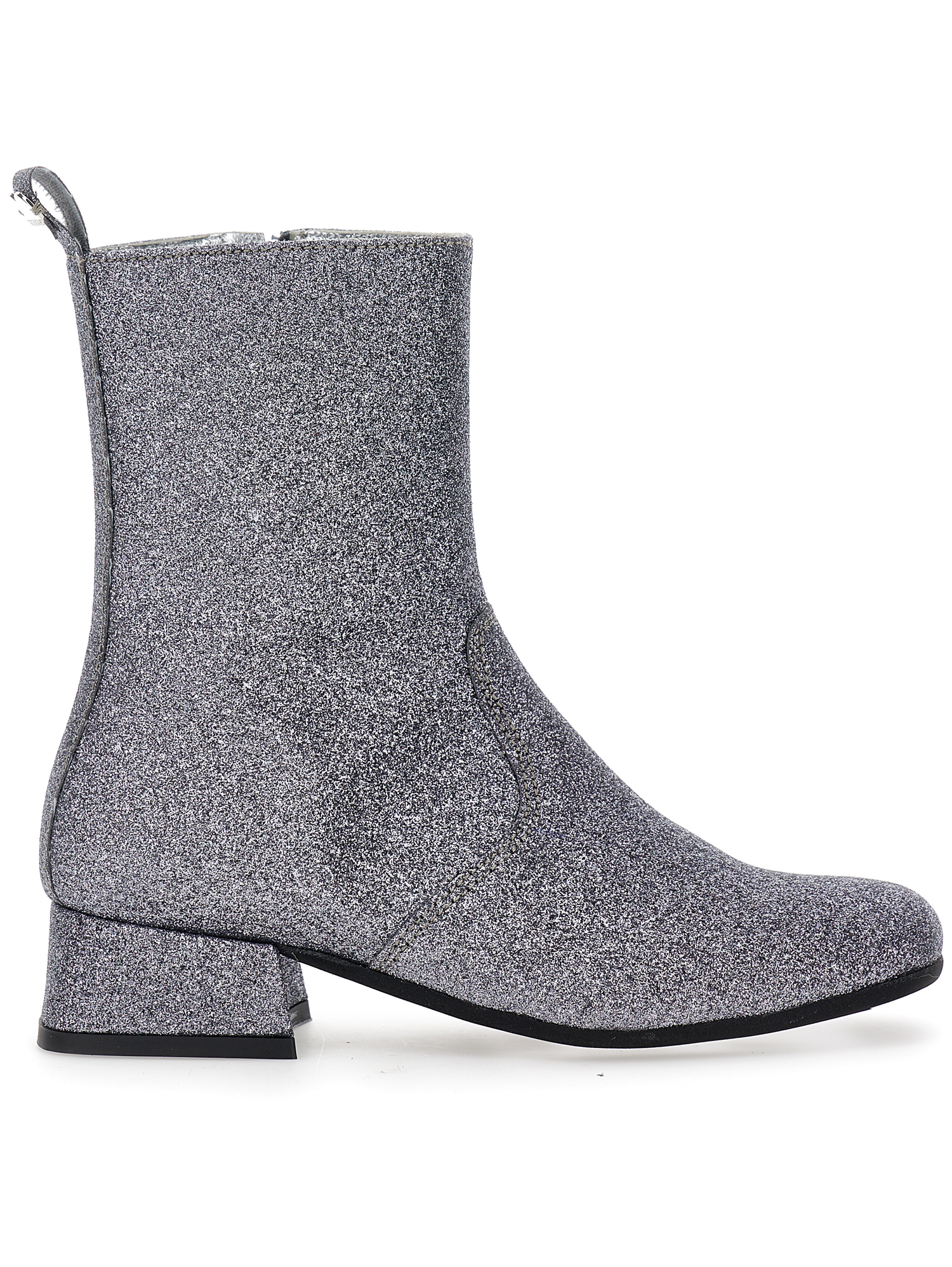 Silver glitter ankle boots clearance