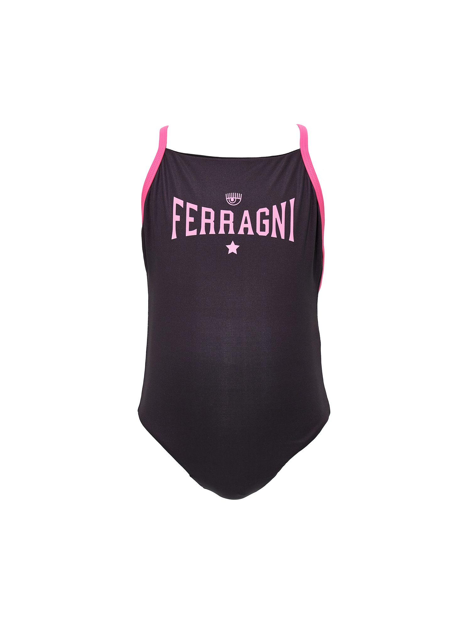Chiara Ferragni Kids'   Cf Ferragni Stretch One-piece Swimsuit In Black