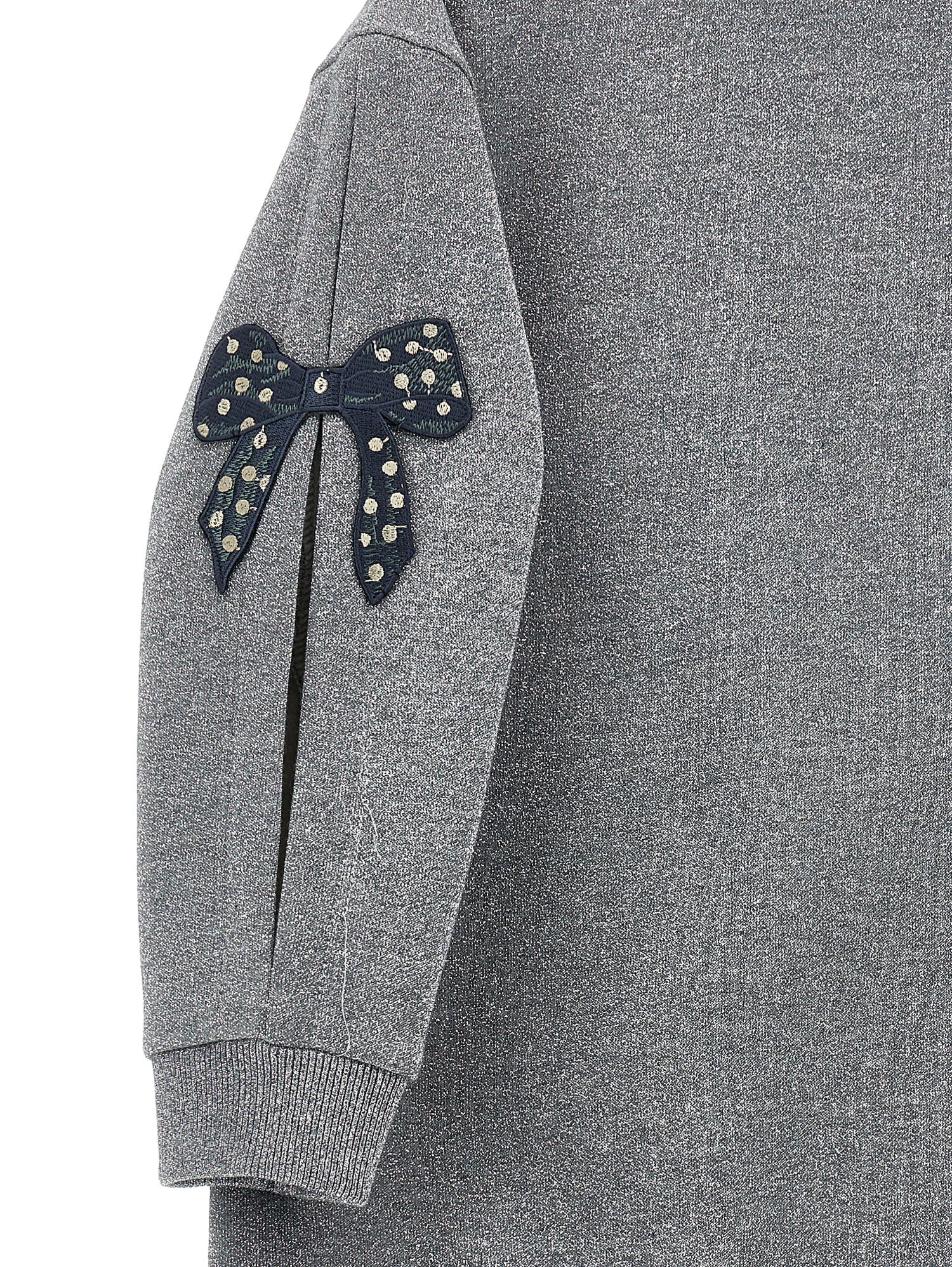 Monnalisa X Disney Lurex Jersey Dress In Grey