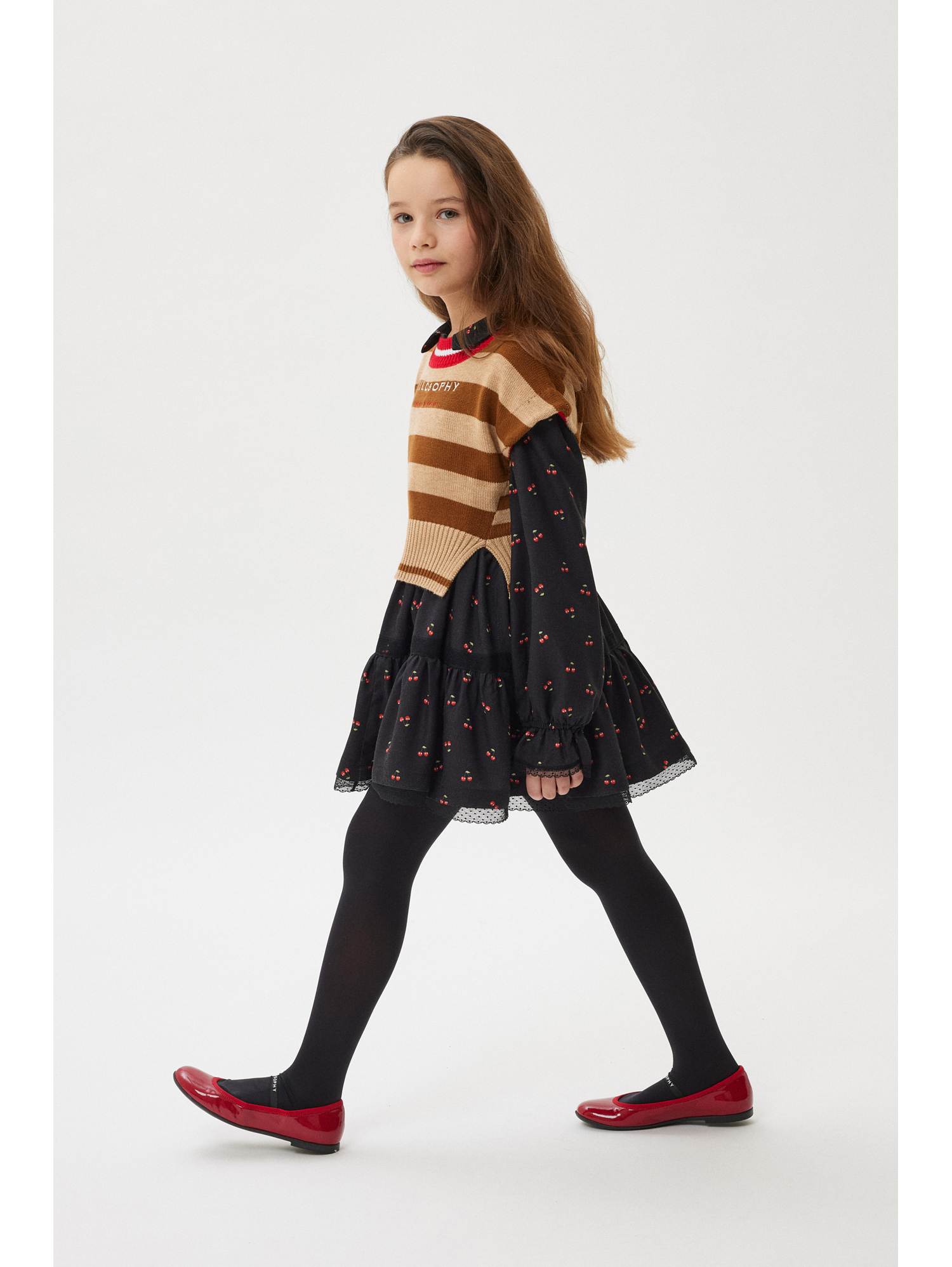 Philosophy Di Lorenzo Serafini Philosophy Kids  Striped Knitted Vest In Multi