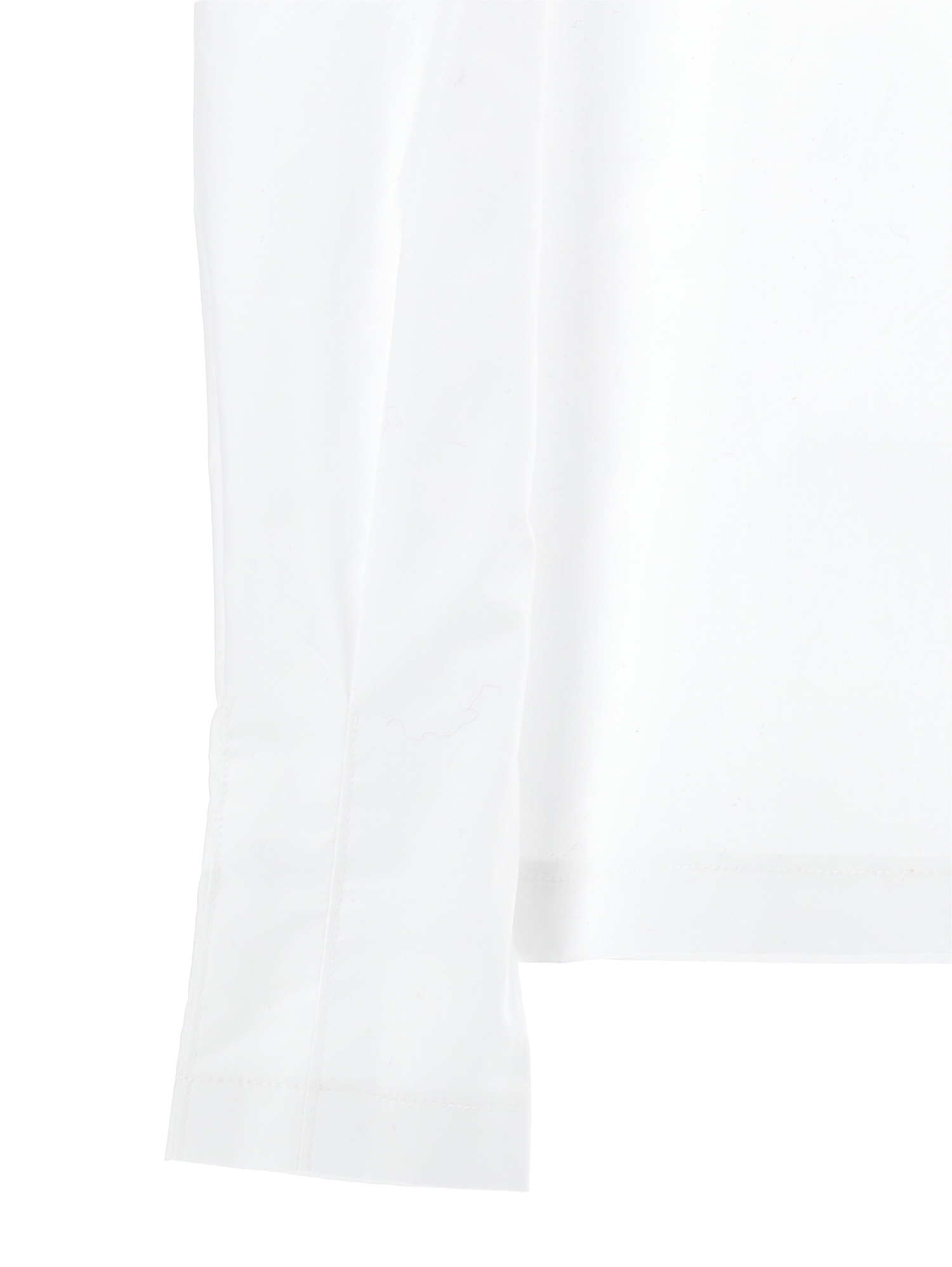 Monnalisa Poplin Blouse With Embroidered Roses In Cream