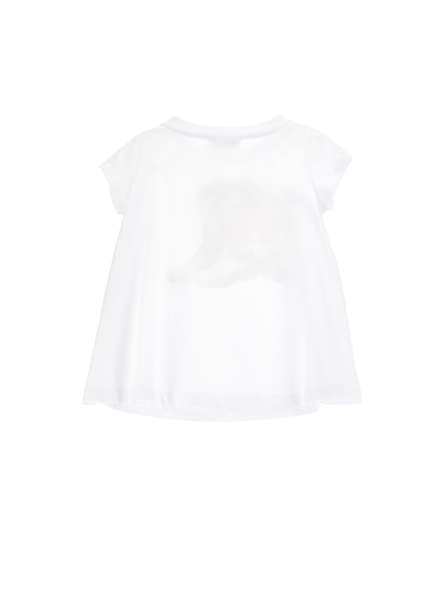 Monnalisa Cowboy Boot Print Maxi T-shirt In White