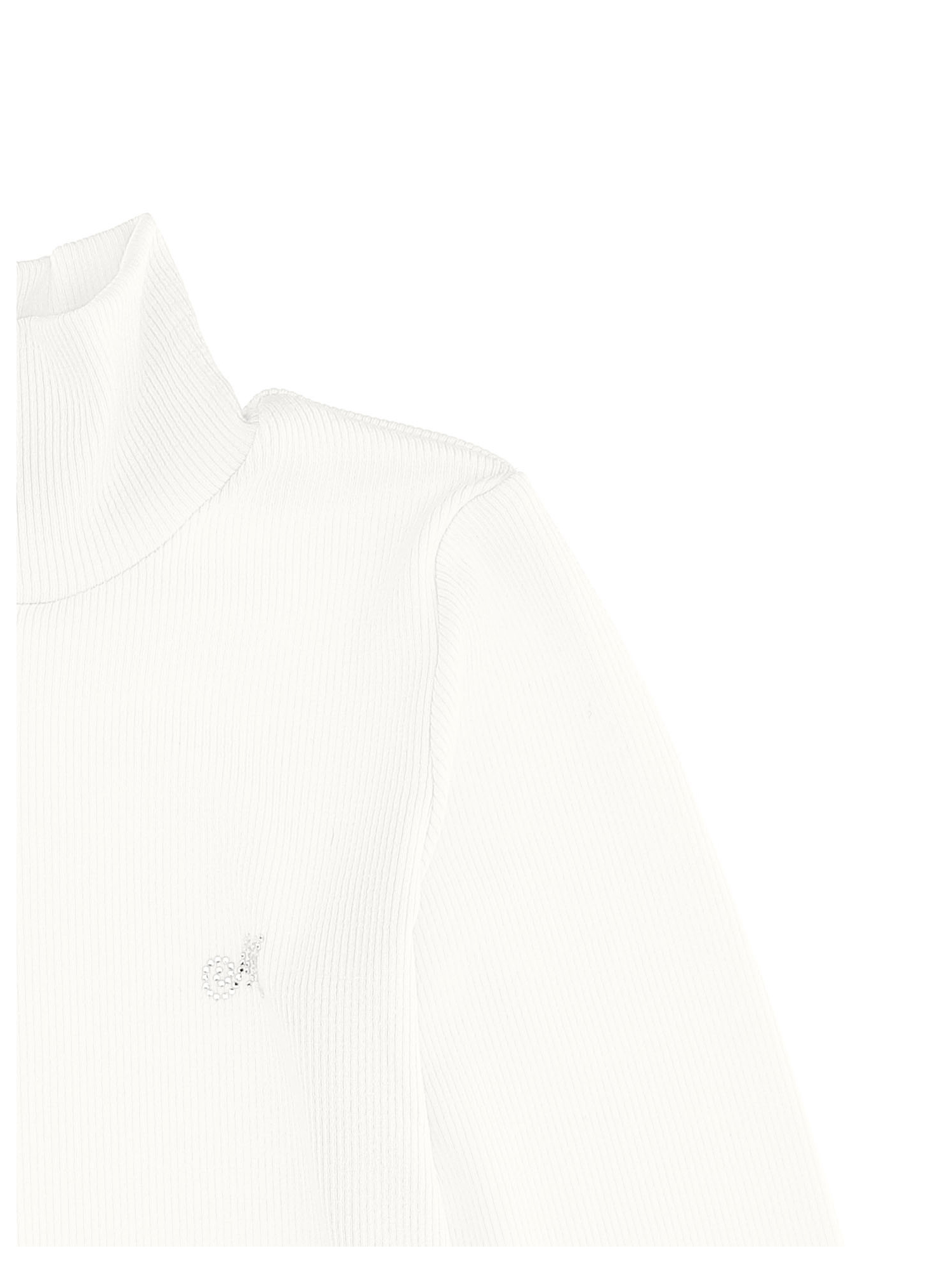 Monnalisa Viscose Turtleneck In Cream