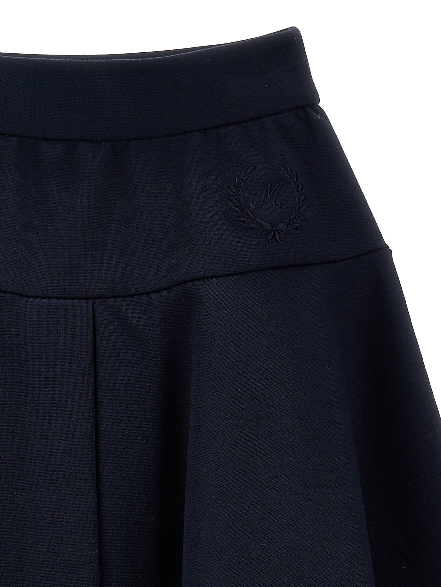 Monnalisa Jersey Circle Skirt In Dark Blue