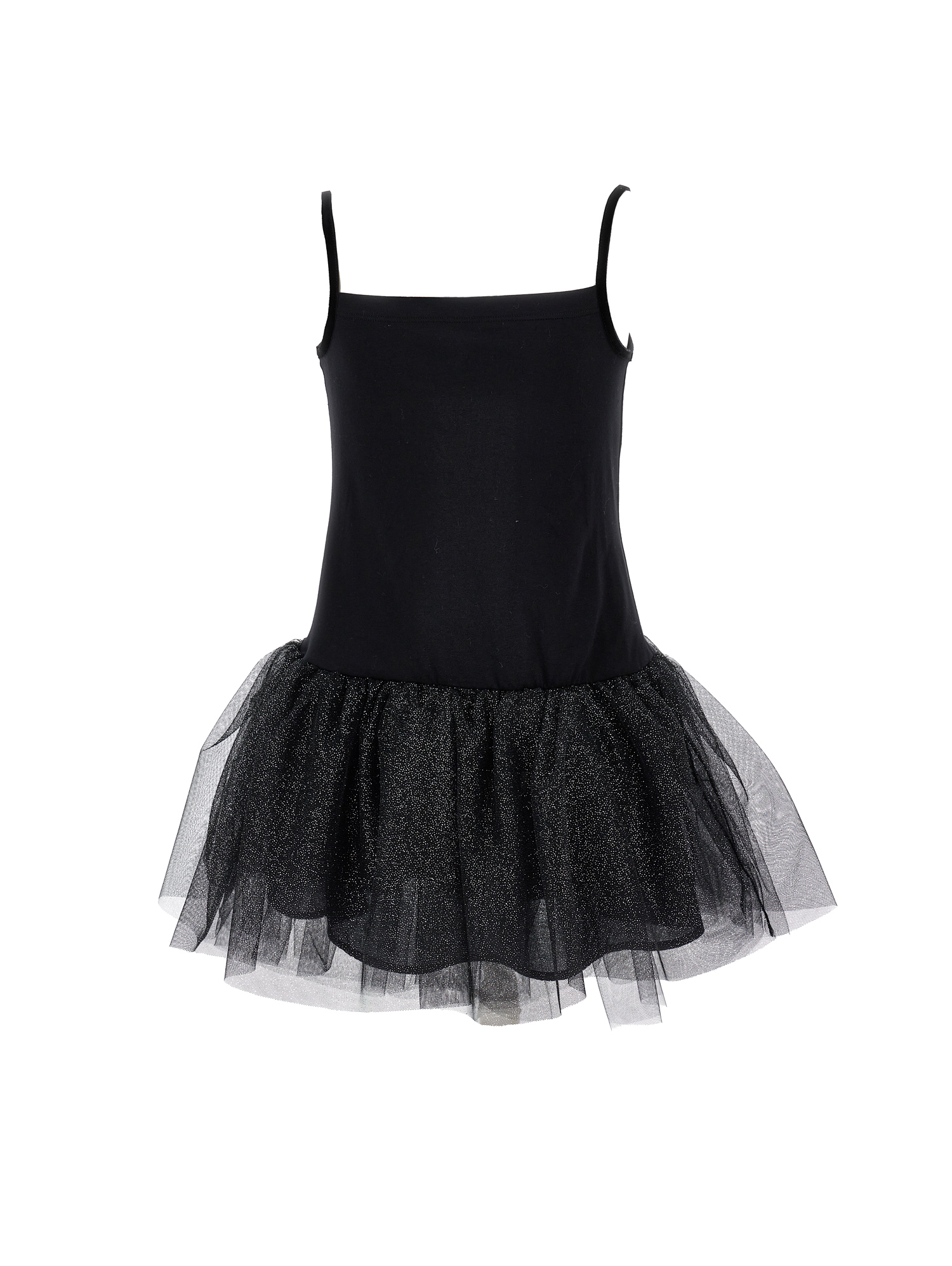 Monnalisa Lurex Knit Dress With Belt In Black + Silver