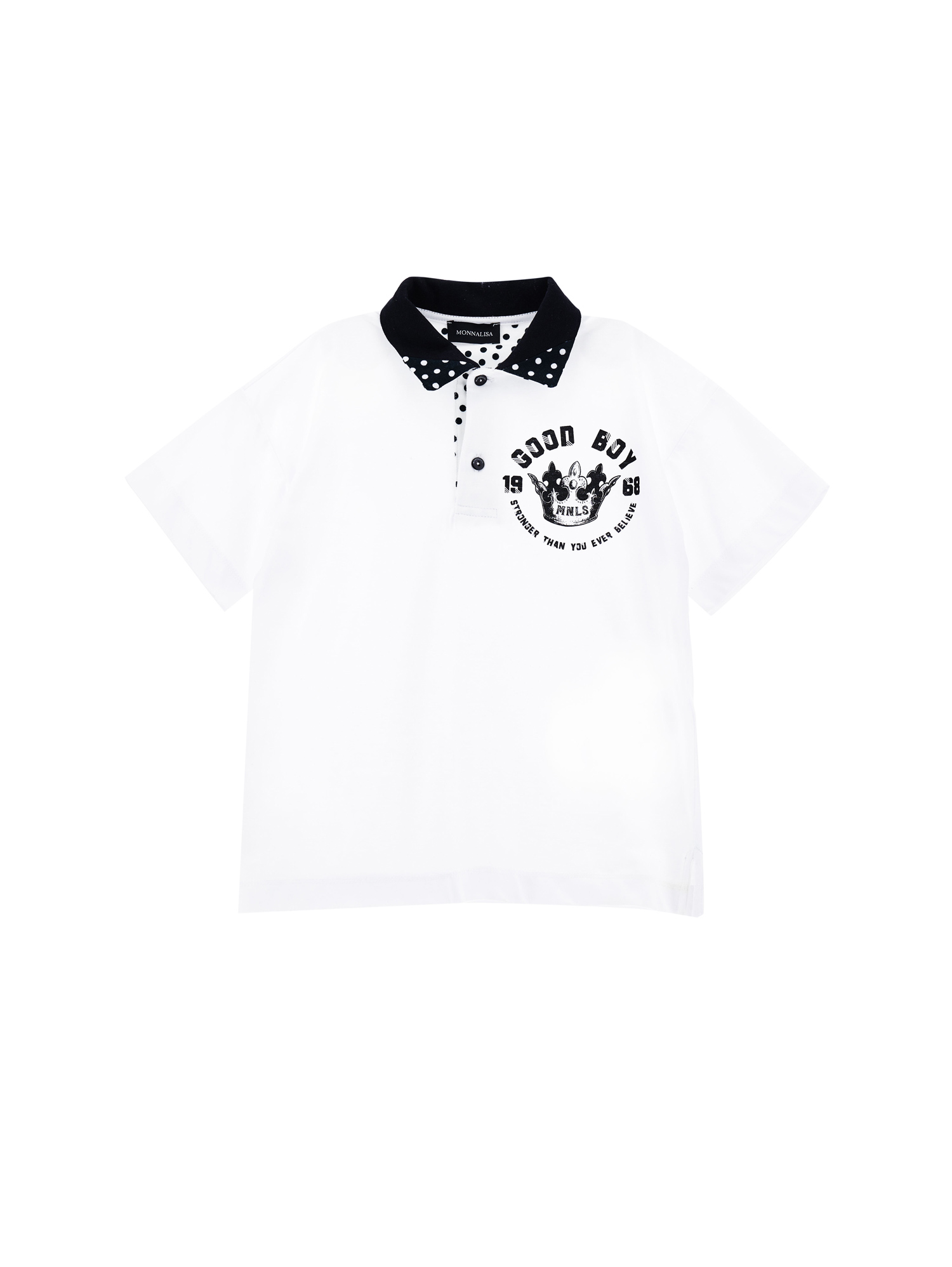 Monnalisa Kids'   Two-tone Cotton Polo Shirt In 0099