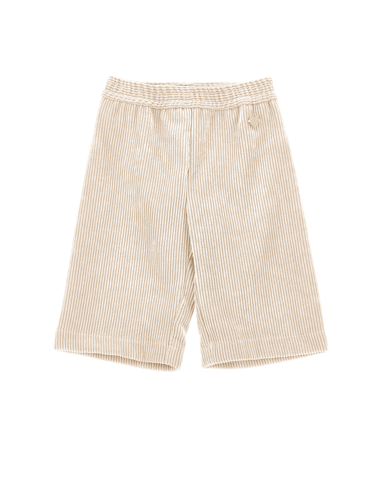 Monnalisa Corduroy Palazzo Trousers In Ecru