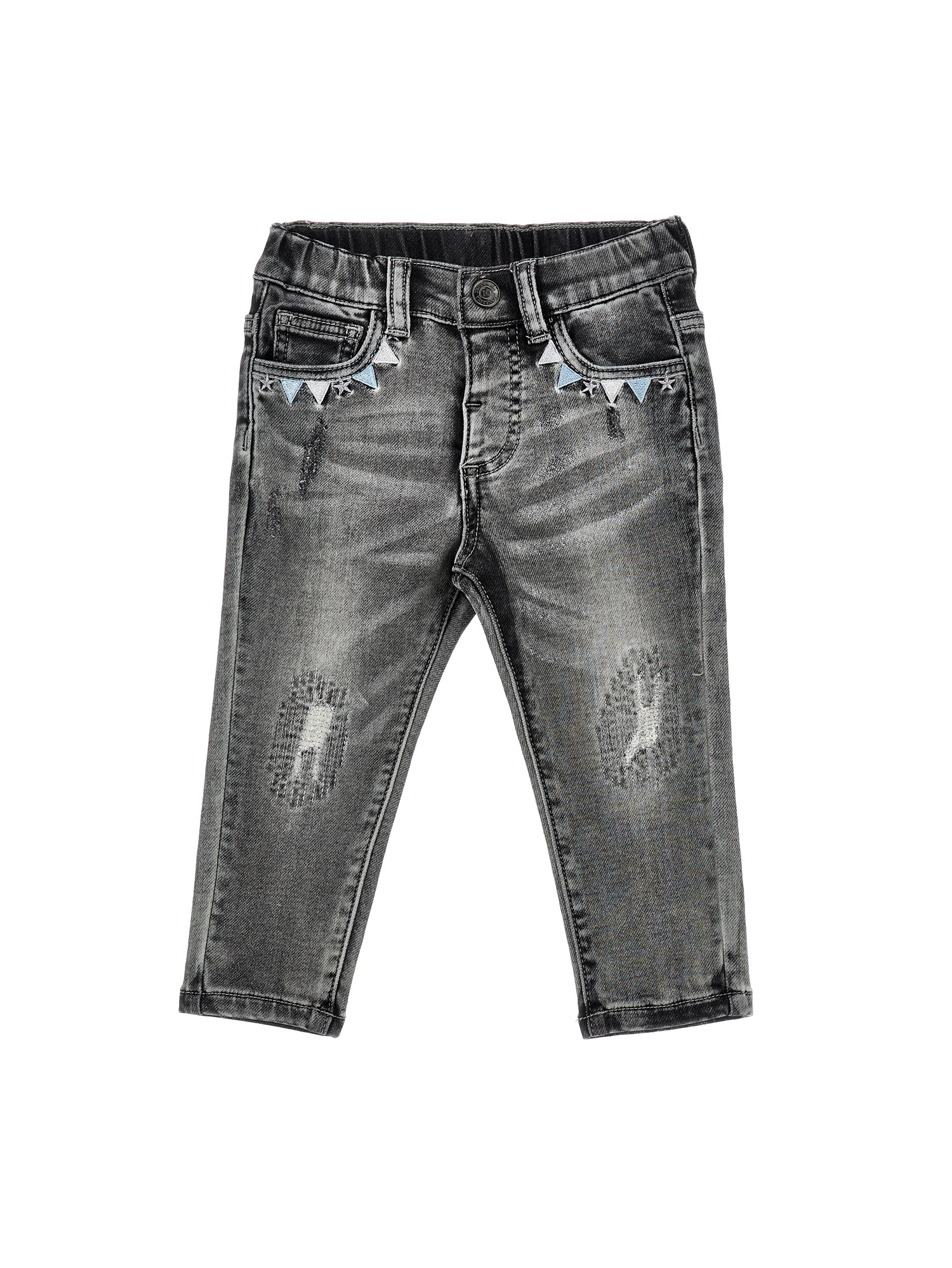 Monnalisa Pantaloni denim con ricami