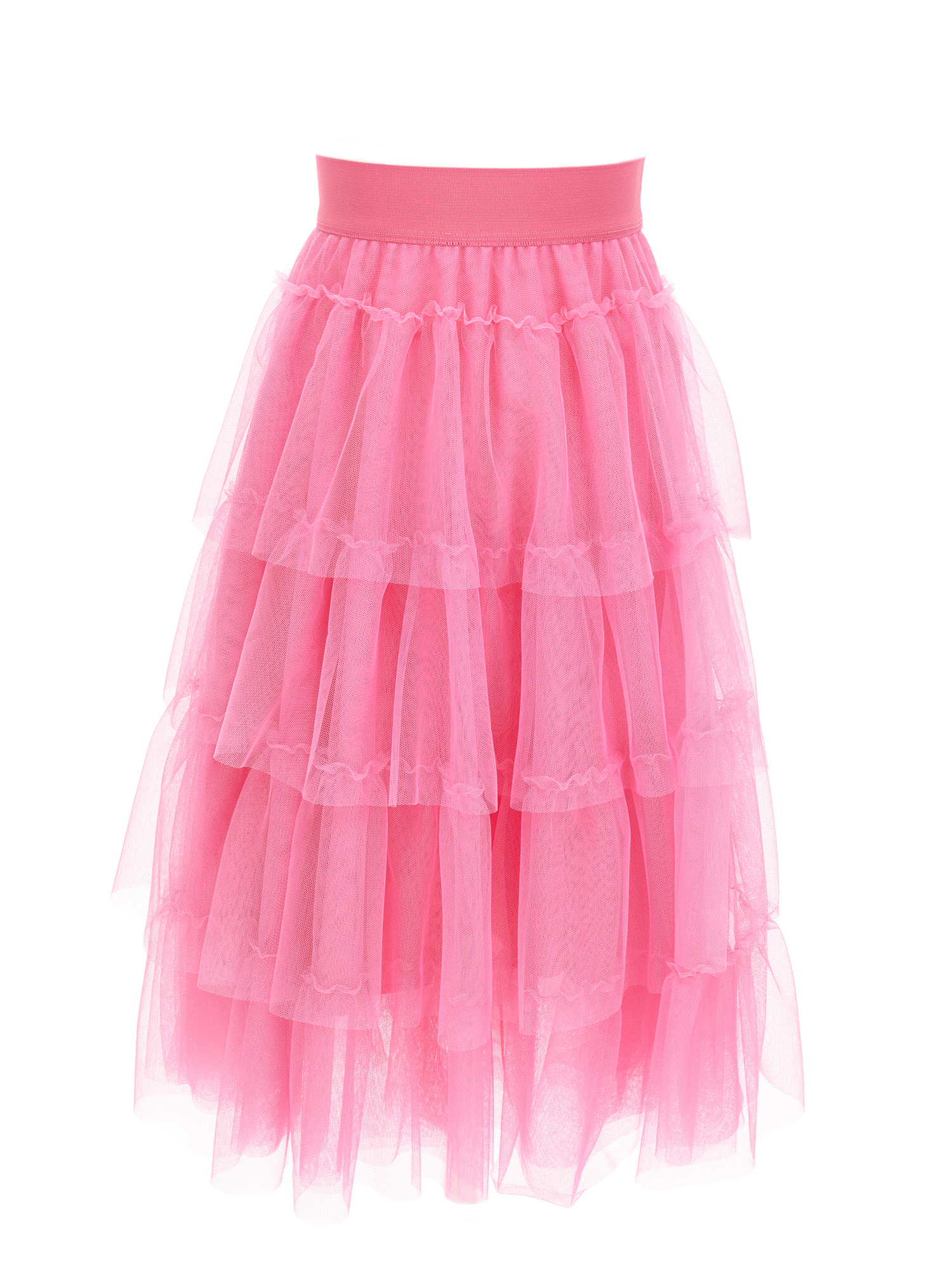 Monnalisa Kids' Tulle Skirt With Trim In Azalea | ModeSens