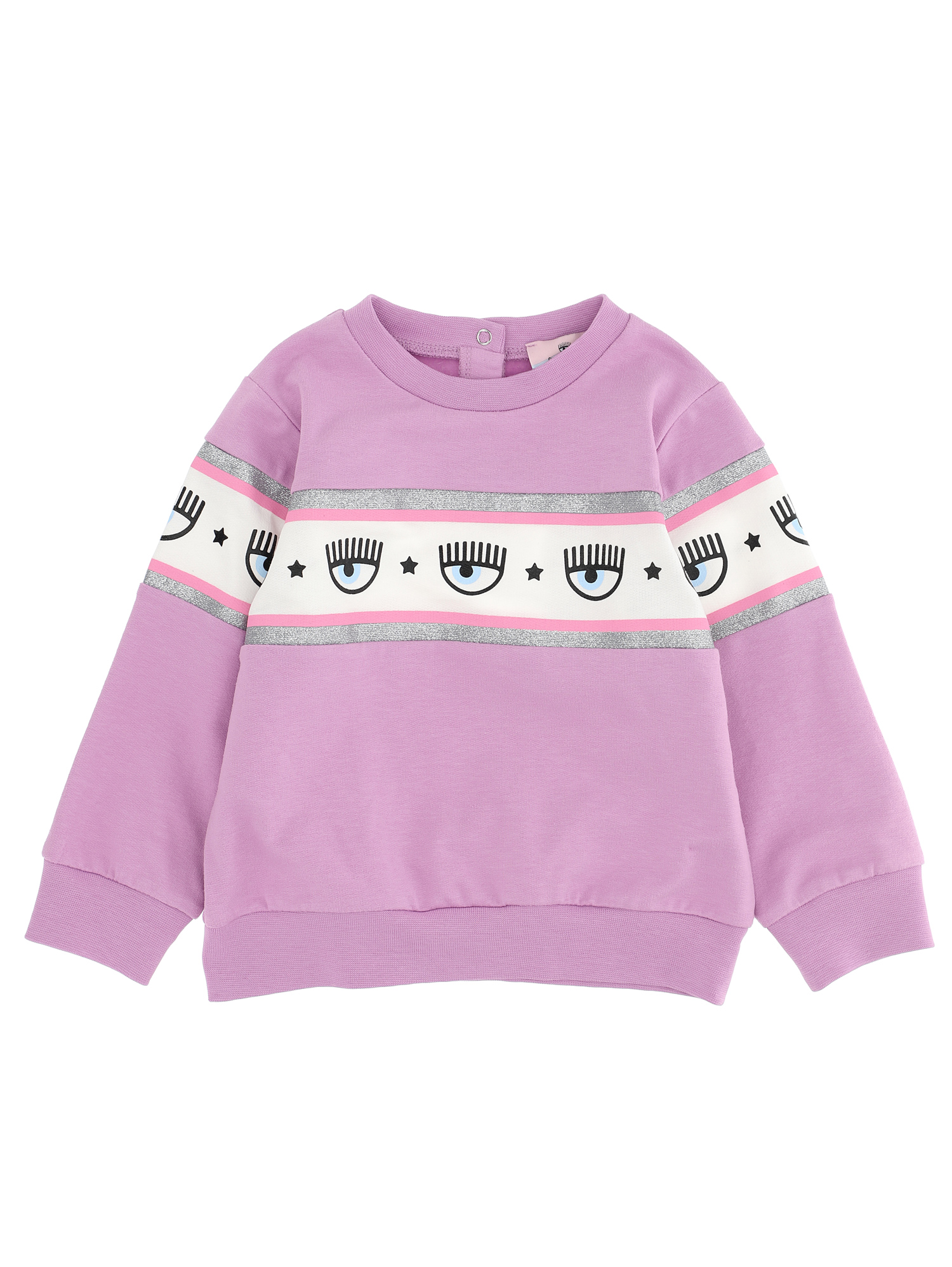 Chiara Ferragni Kids'   Maxi Logomania Sweatshirt In Violet Tulle